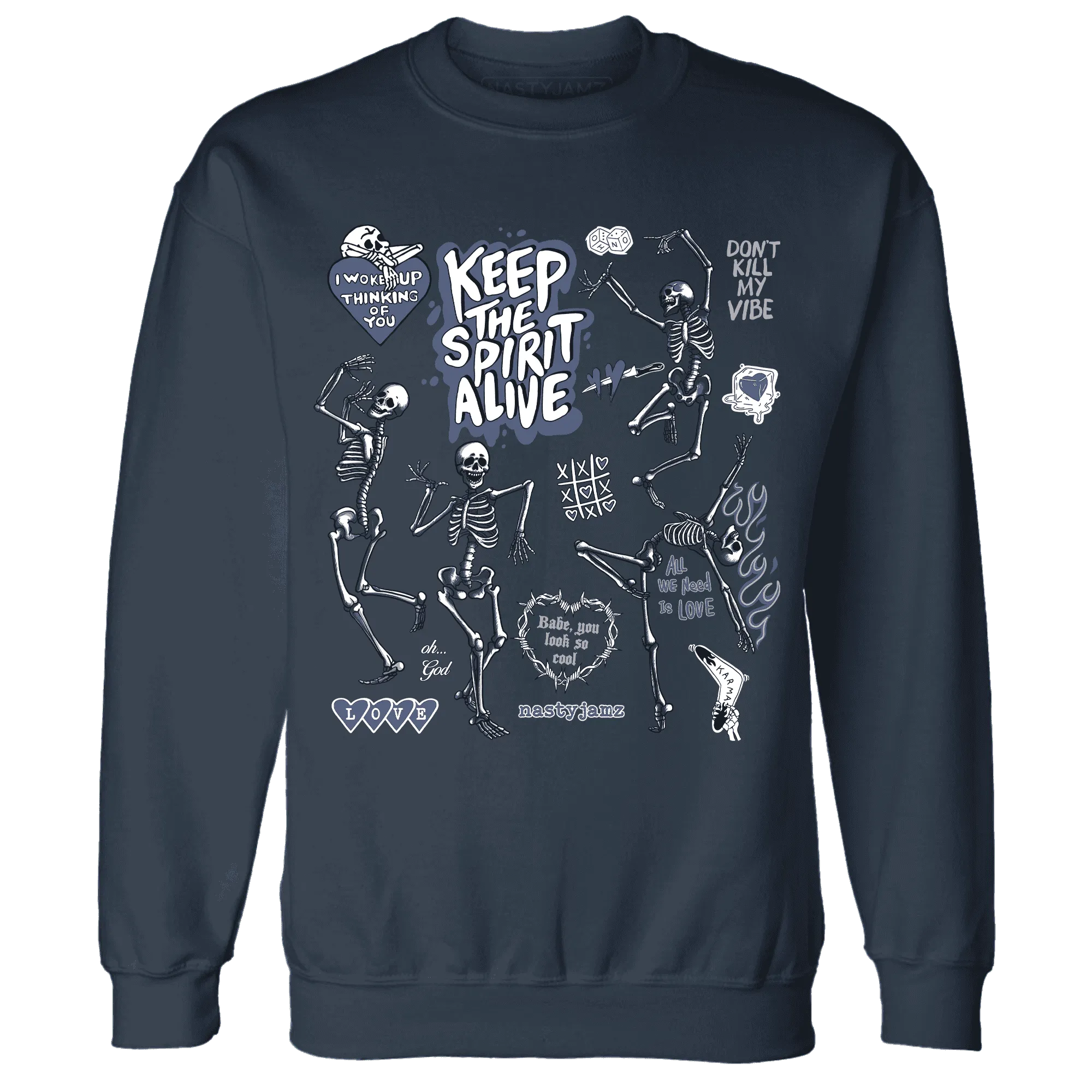 Low-Diffused-Blue-11s-NastyJamz-Sweatshirt-Match-Keep-The-Spirit-Alive