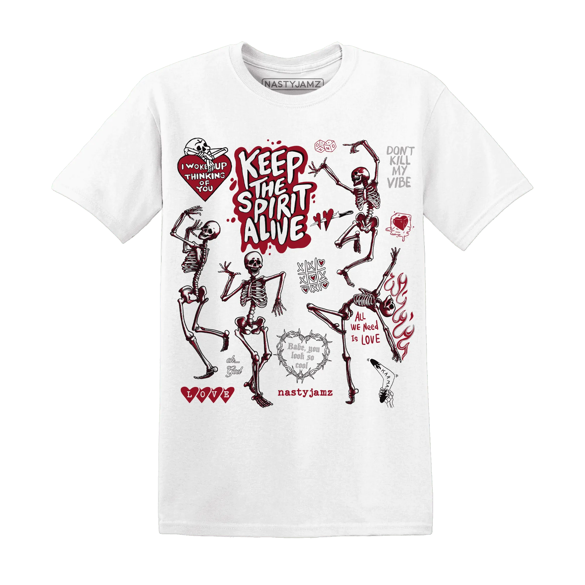 Retro-Red-Taxi-12s-NastyJamz-T-Shirt-Match-Keep-The-Spirit-Alive