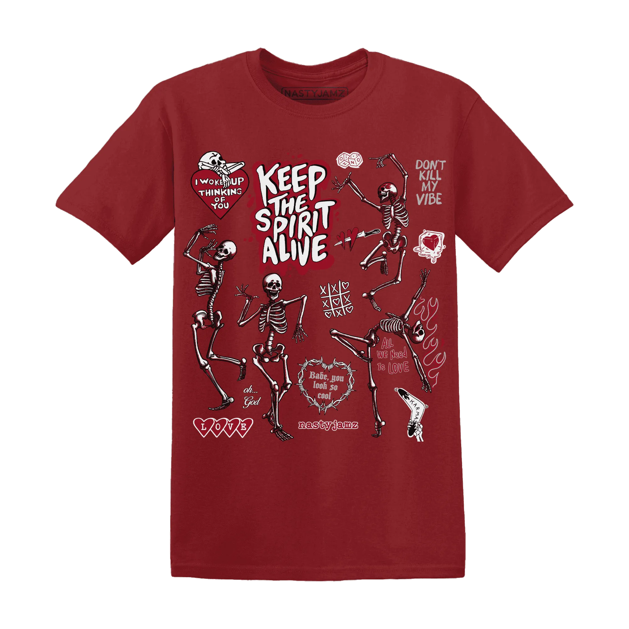Retro-Red-Taxi-12s-NastyJamz-T-Shirt-Match-Keep-The-Spirit-Alive