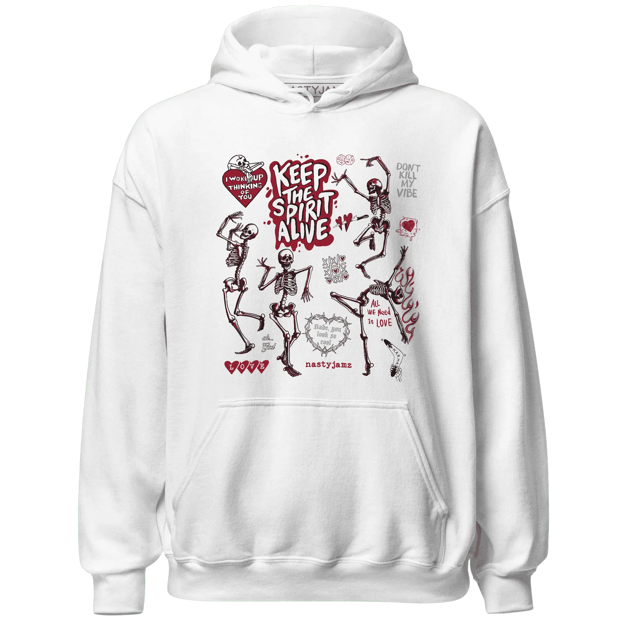 Retro-Red-Taxi-12s-NastyJamz-Hoodie-Match-Keep-The-Spirit-Alive