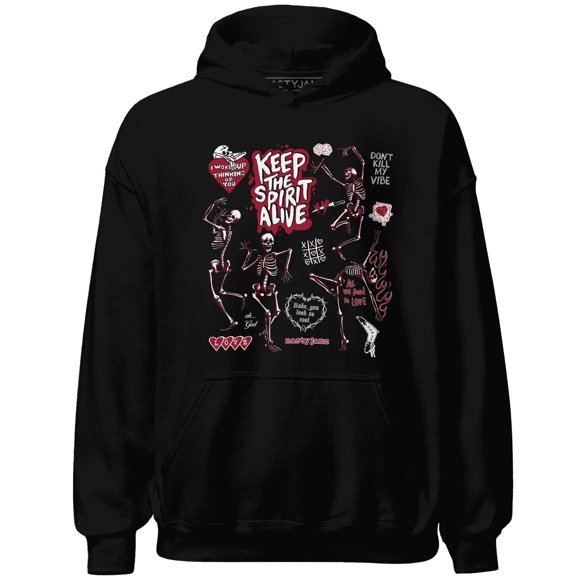 Retro-Red-Taxi-12s-NastyJamz-Hoodie-Match-Keep-The-Spirit-Alive