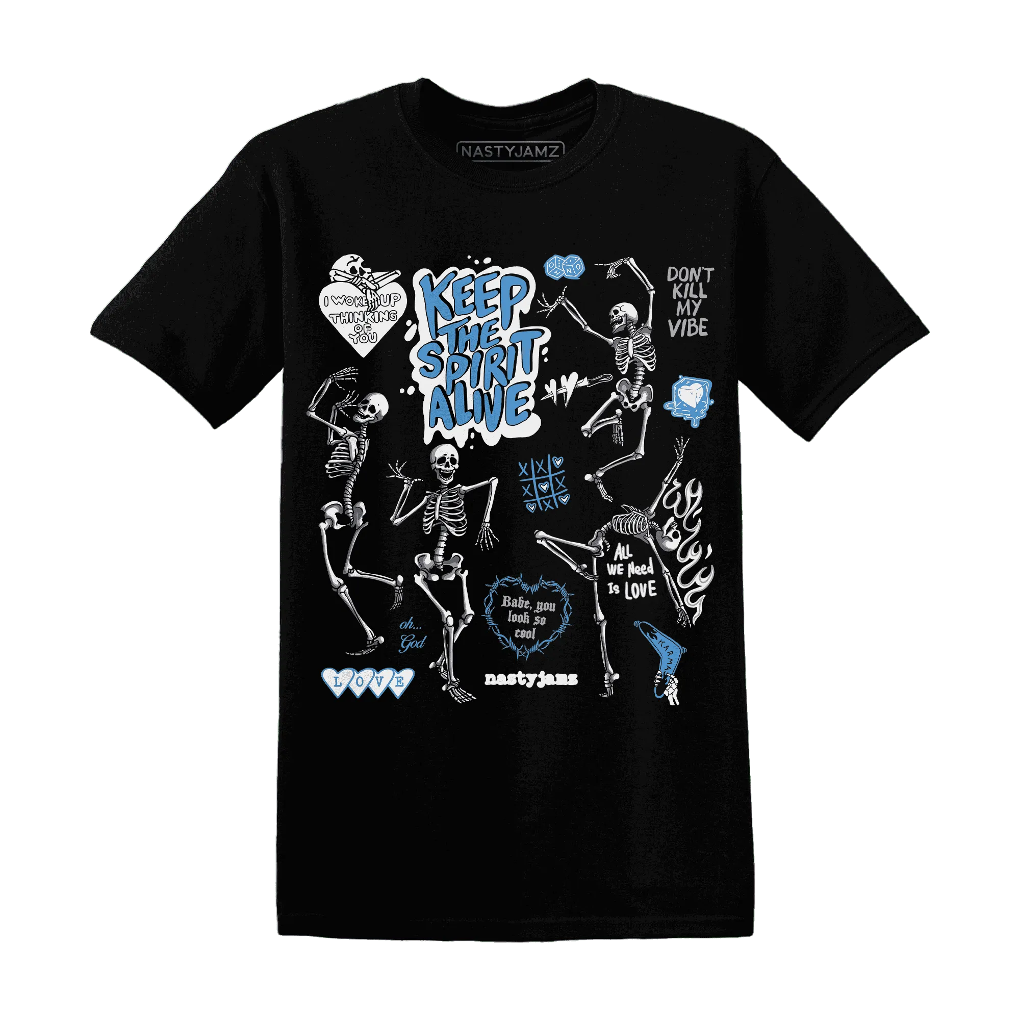 Carolina-Blue-Univercitii-17s-NastyJamz-T-Shirt-Match-Keep-The-Spirit-Alive