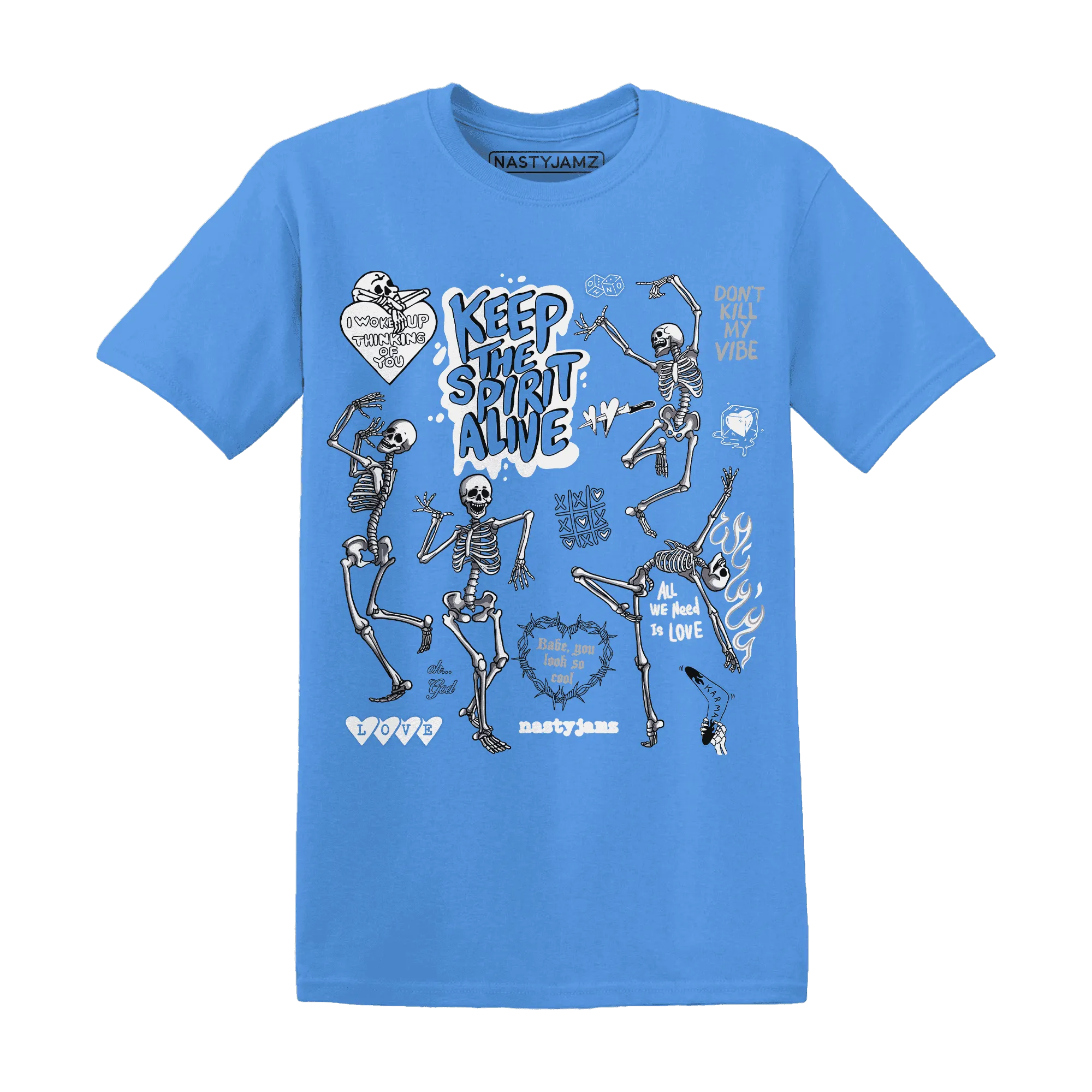 Carolina-Blue-Univercitii-17s-NastyJamz-T-Shirt-Match-Keep-The-Spirit-Alive