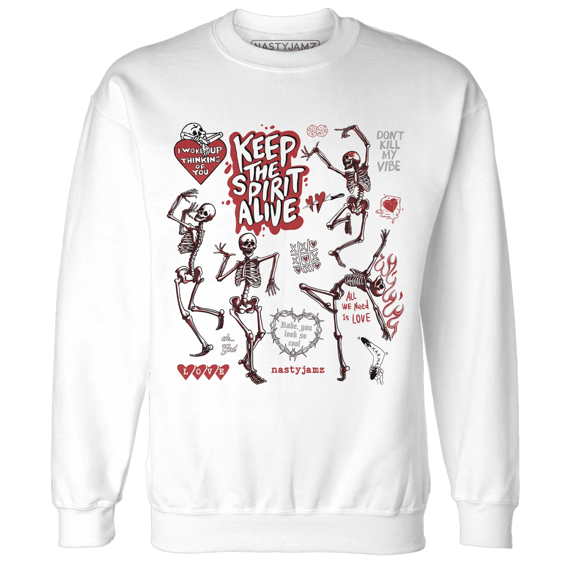 Black-Toe-Reimagined-Red-White-1s-Sweatshirt-Match-Keep-The-Spirit-Alive