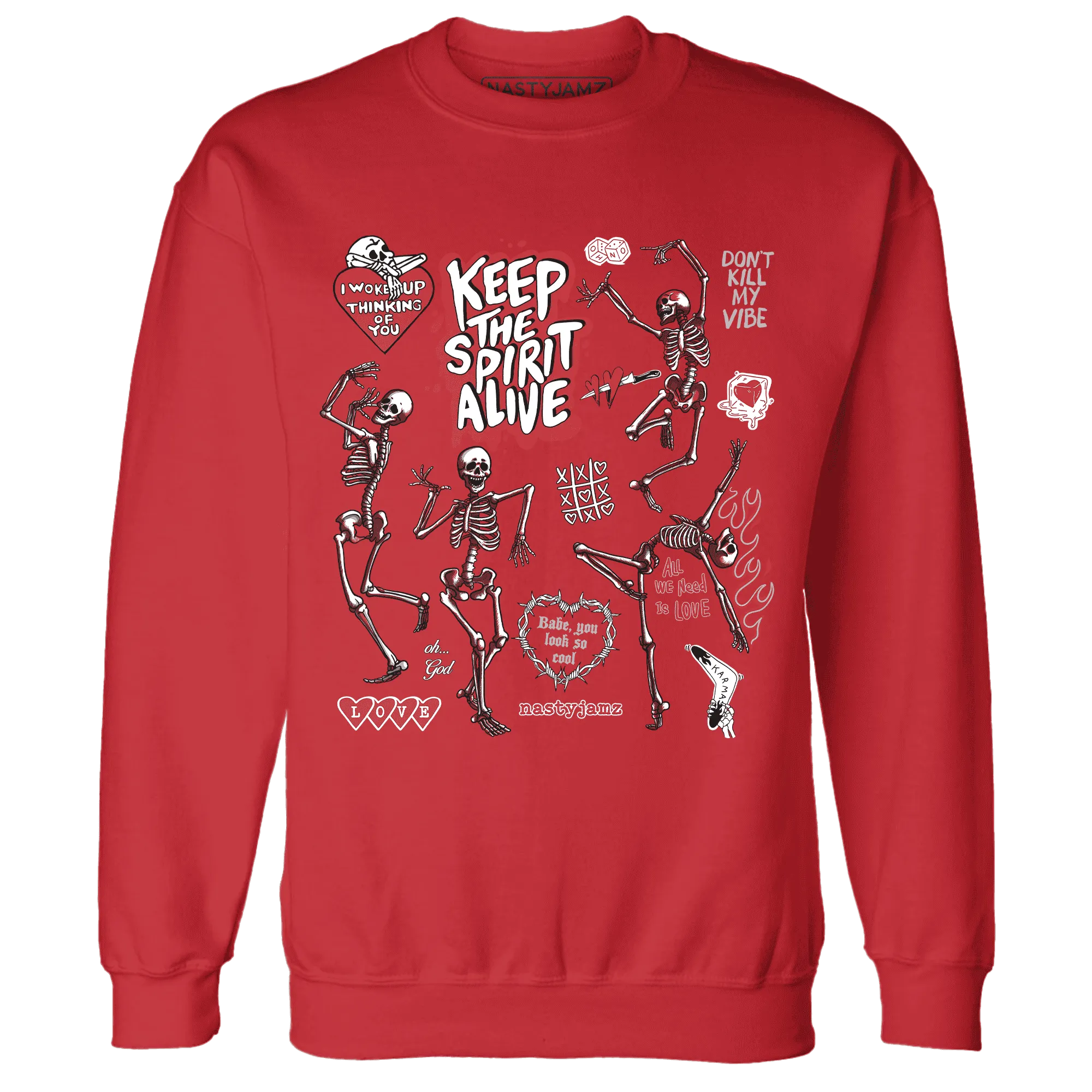 Black-Toe-Reimagined-Red-White-1s-Sweatshirt-Match-Keep-The-Spirit-Alive