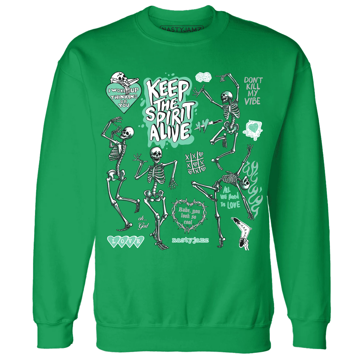 High-OG-Green-Glow-1s-NastyJamz-Sweatshirt-Match-Keep-The-Spirit-Alive