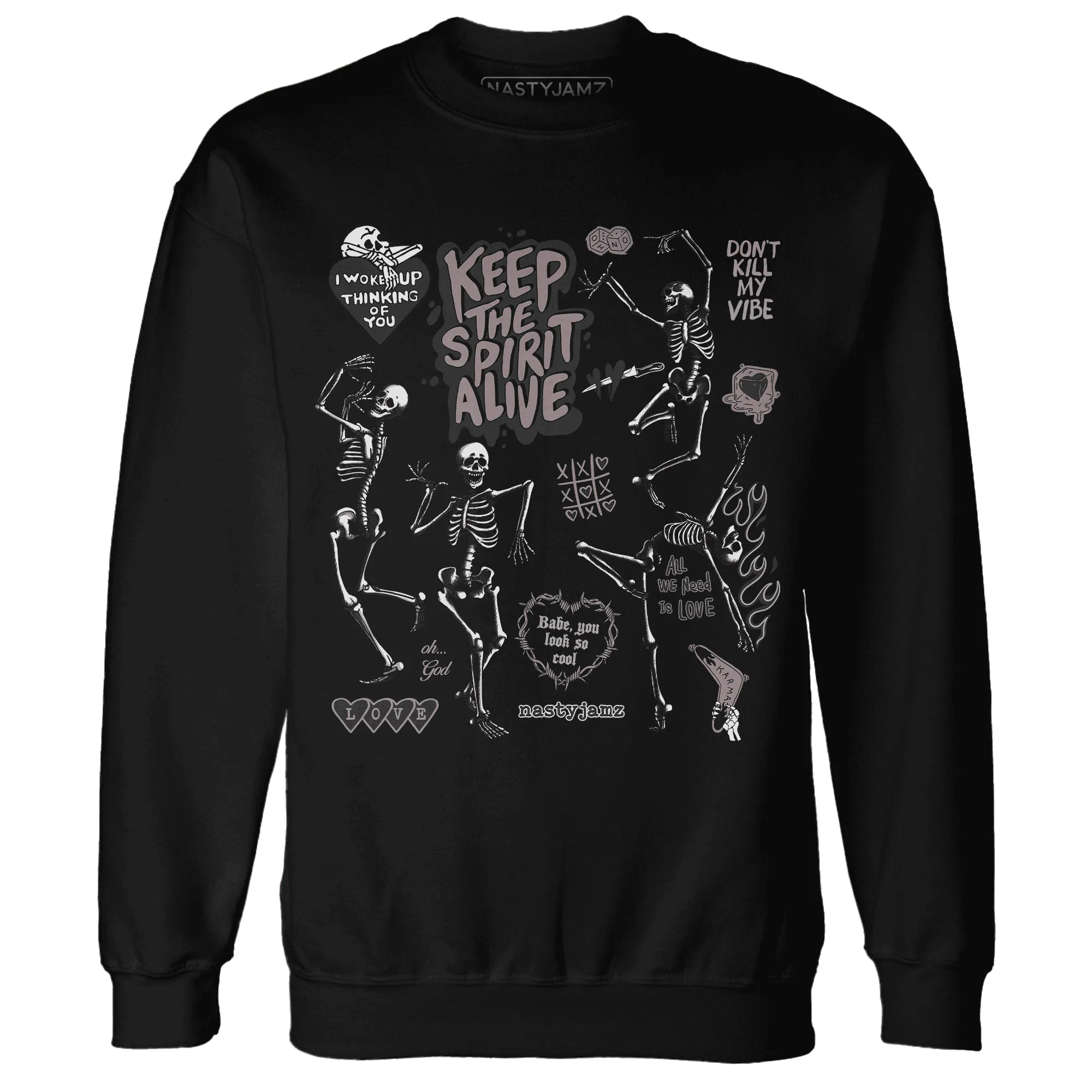 Black-Violet-Ore-3s-NastyJamz-Sweatshirt-Match-Keep-The-Spirit-Alive