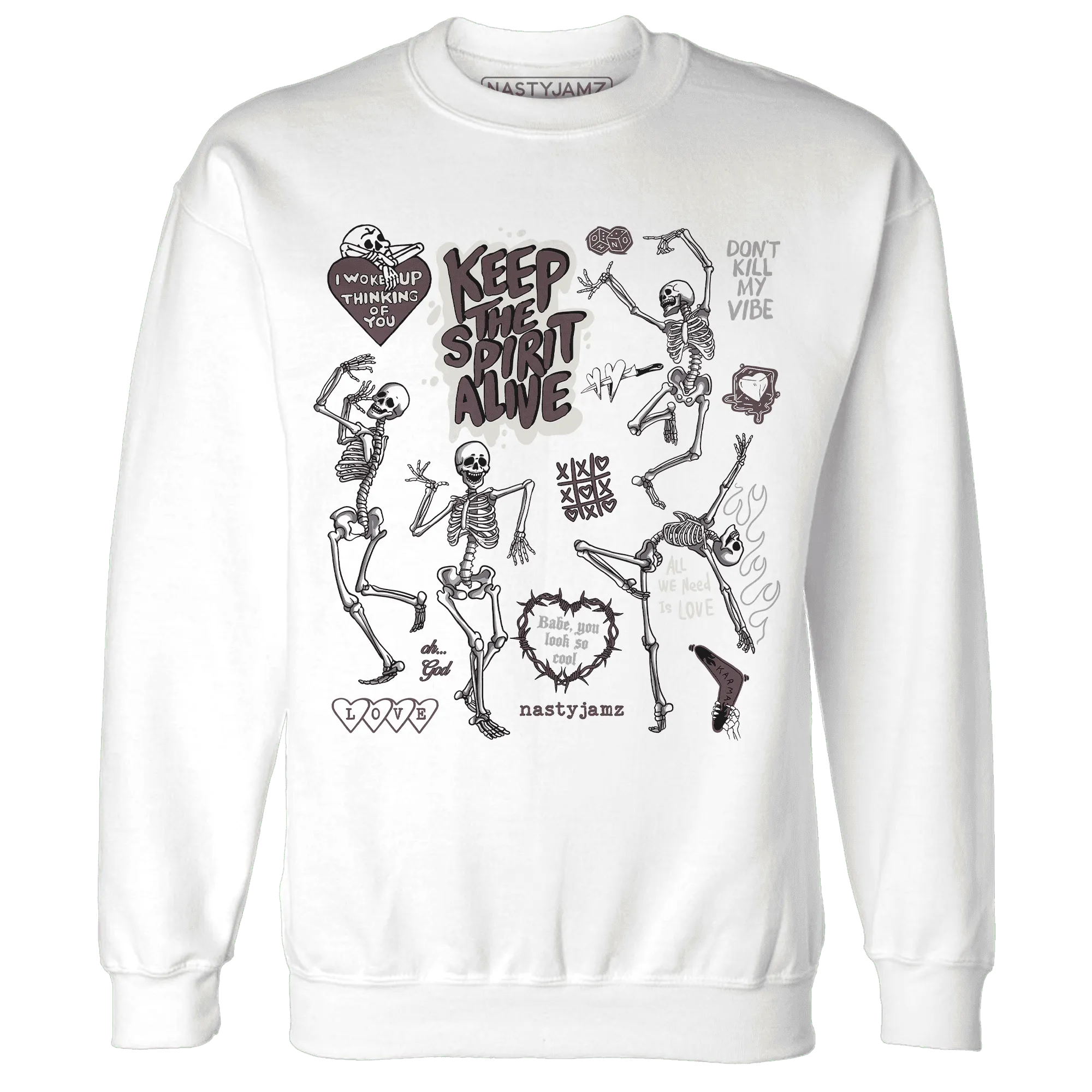 Burgundy-Crush-3s-NastyJamz-Sweatshirt-Match-Keep-The-Spirit-Alive
