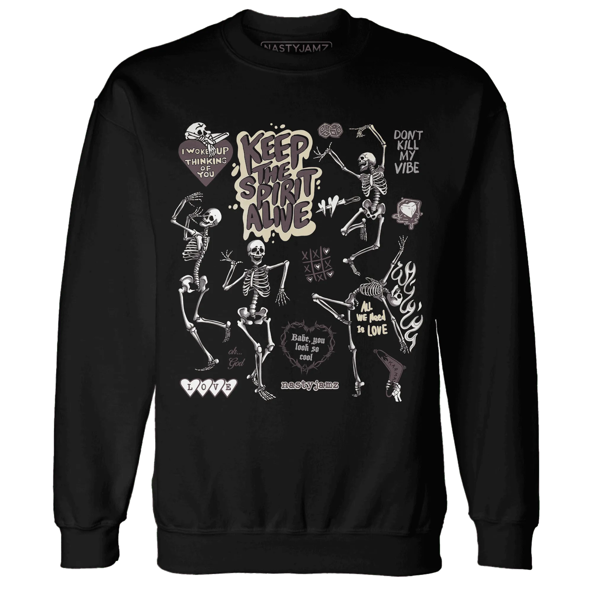 Burgundy-Crush-3s-NastyJamz-Sweatshirt-Match-Keep-The-Spirit-Alive