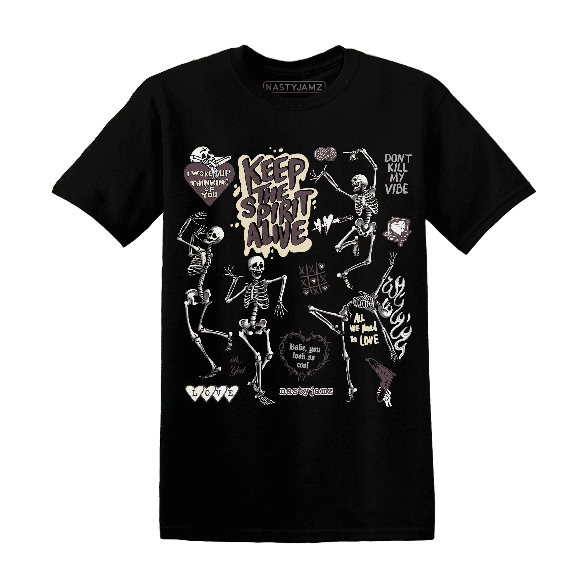 Burgundy-Crush-3s-NastyJamz-T-Shirt-Match-Keep-The-Spirit-Alive