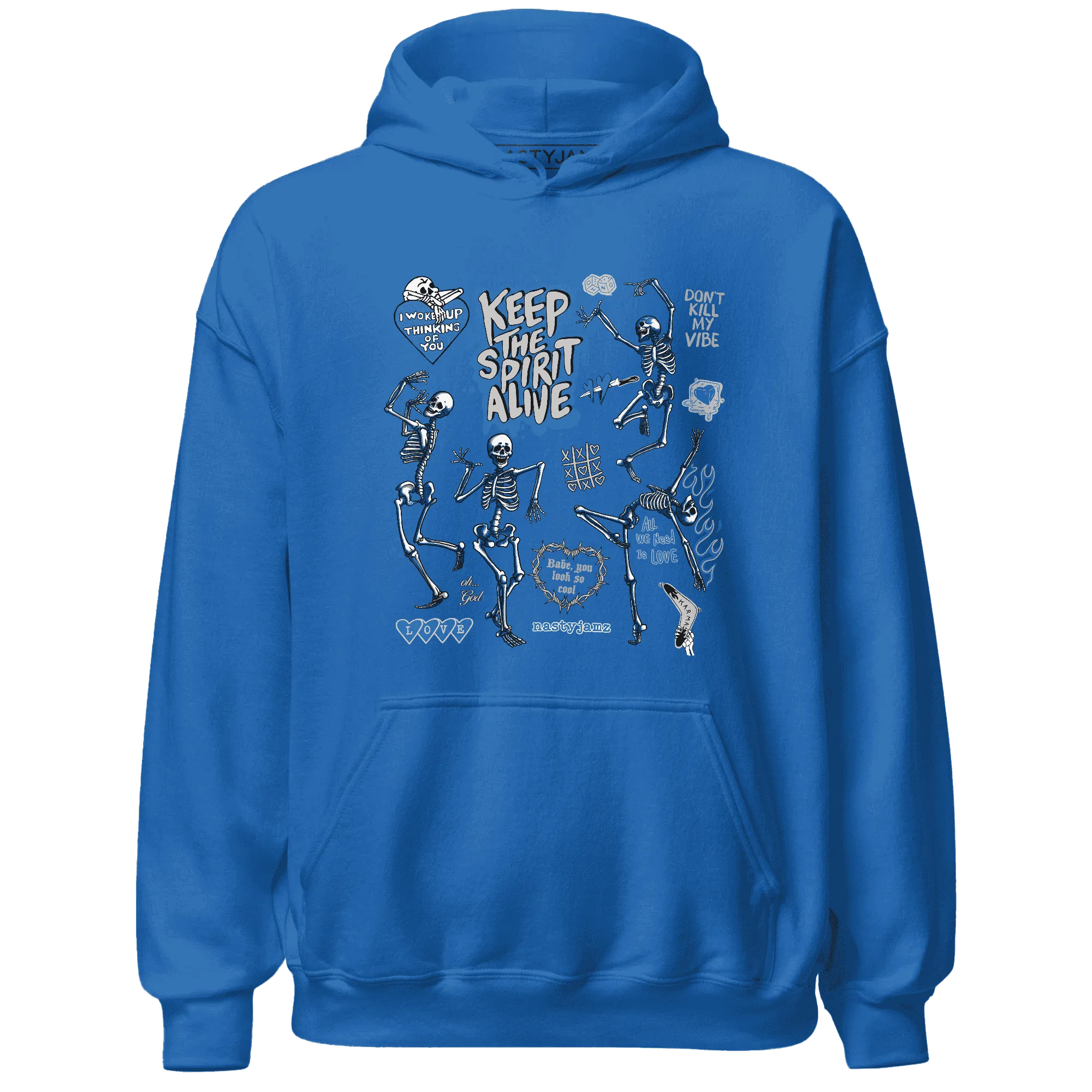 Industrial-Blue-4s-NastyJamz-Hoodie-Match-Keep-The-Spirit-Alive