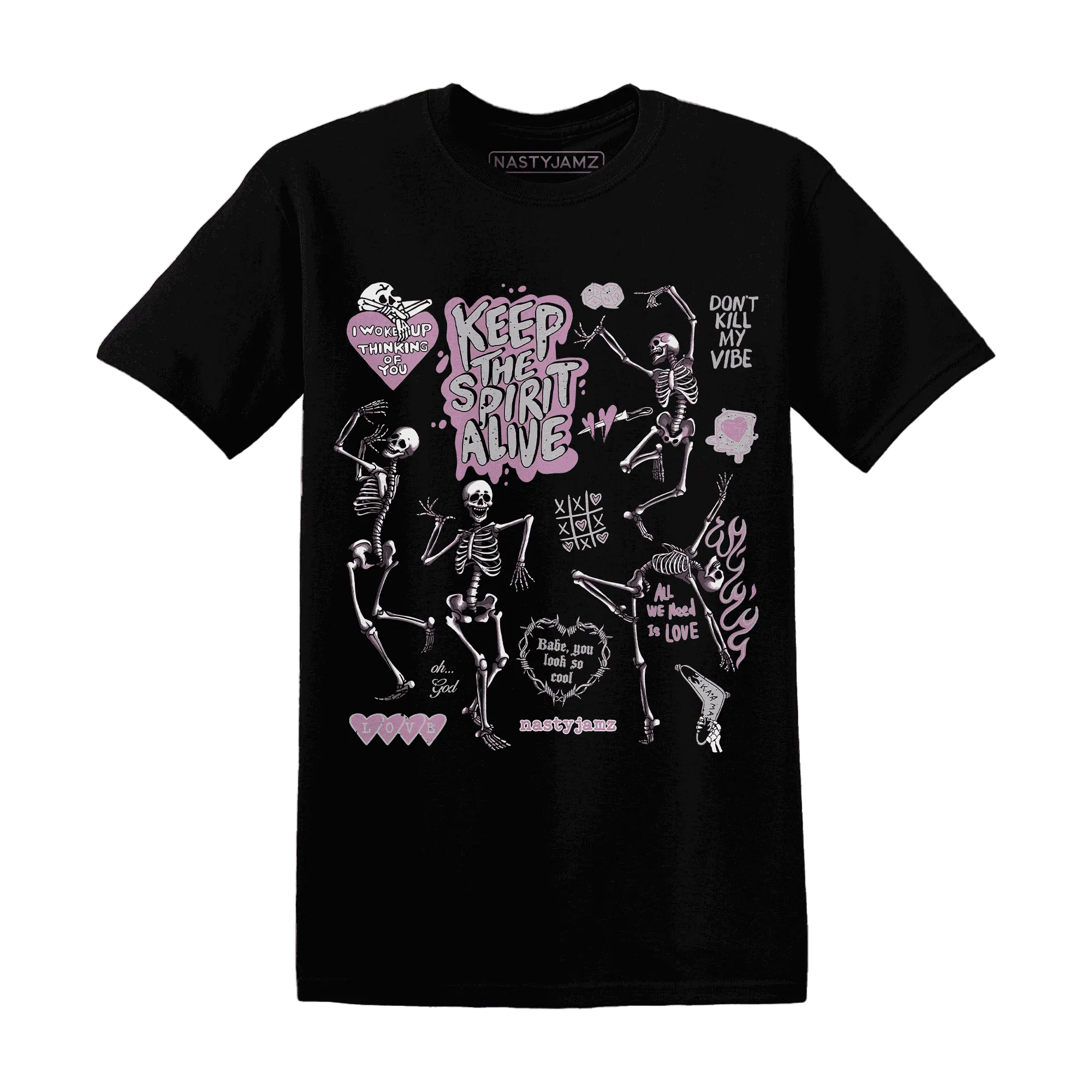 Orchid-Neutral-Grey-Black-White-4s-T-Shirt-Match-Keep-The-Spirit-Alive