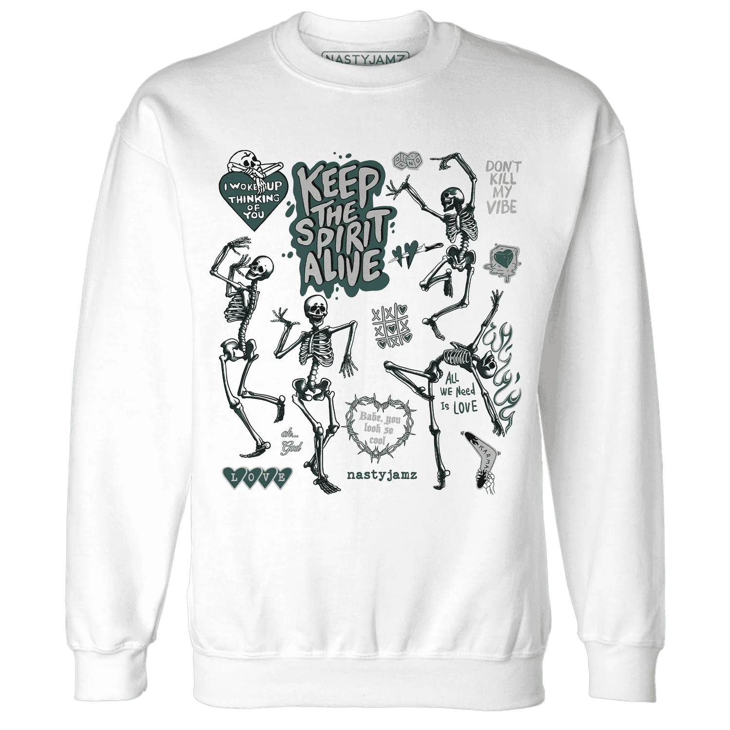 Oxidized-Green-4s-NastyJamz-Sweatshirt-Match-Keep-The-Spirit-Alive