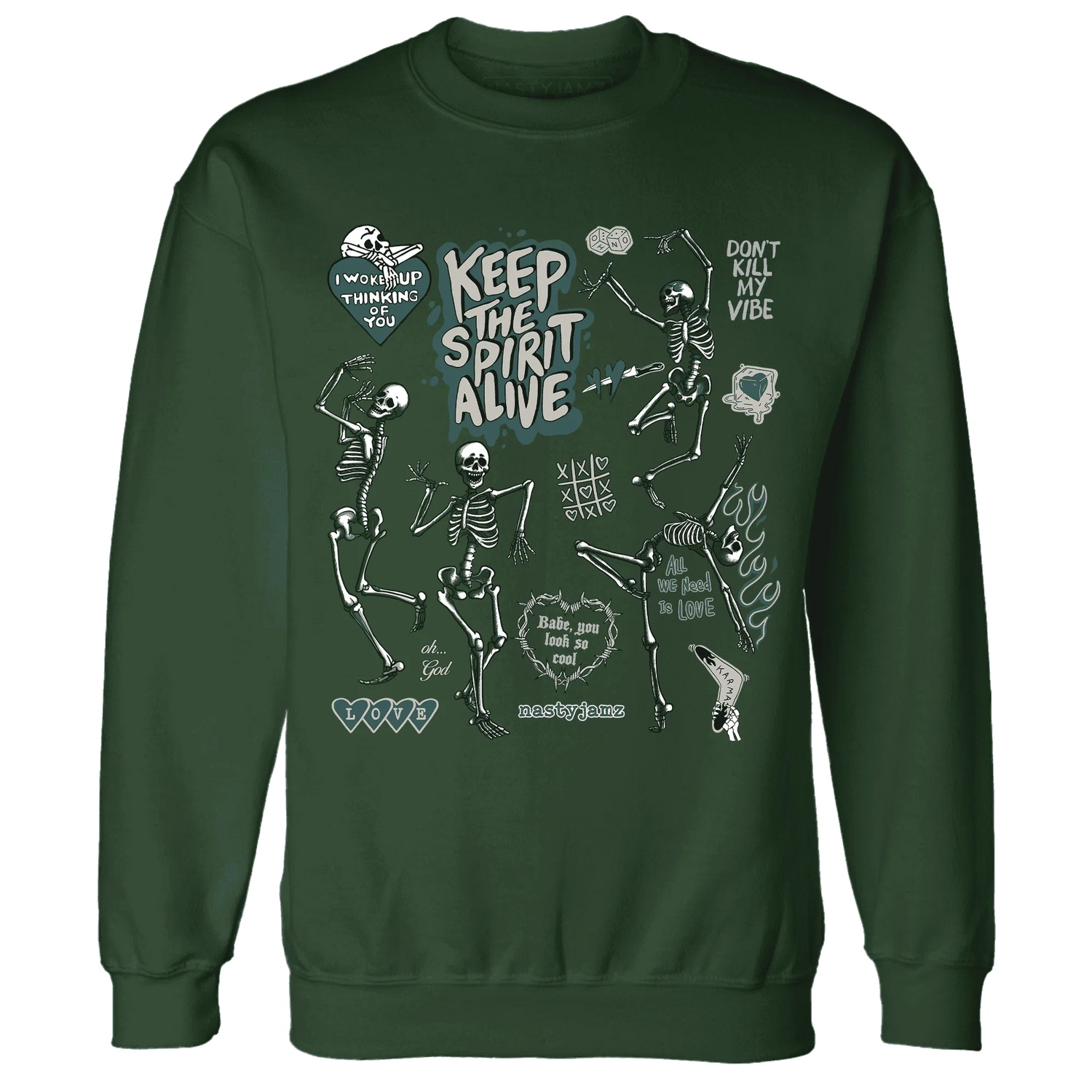 Oxidized-Green-4s-NastyJamz-Sweatshirt-Match-Keep-The-Spirit-Alive