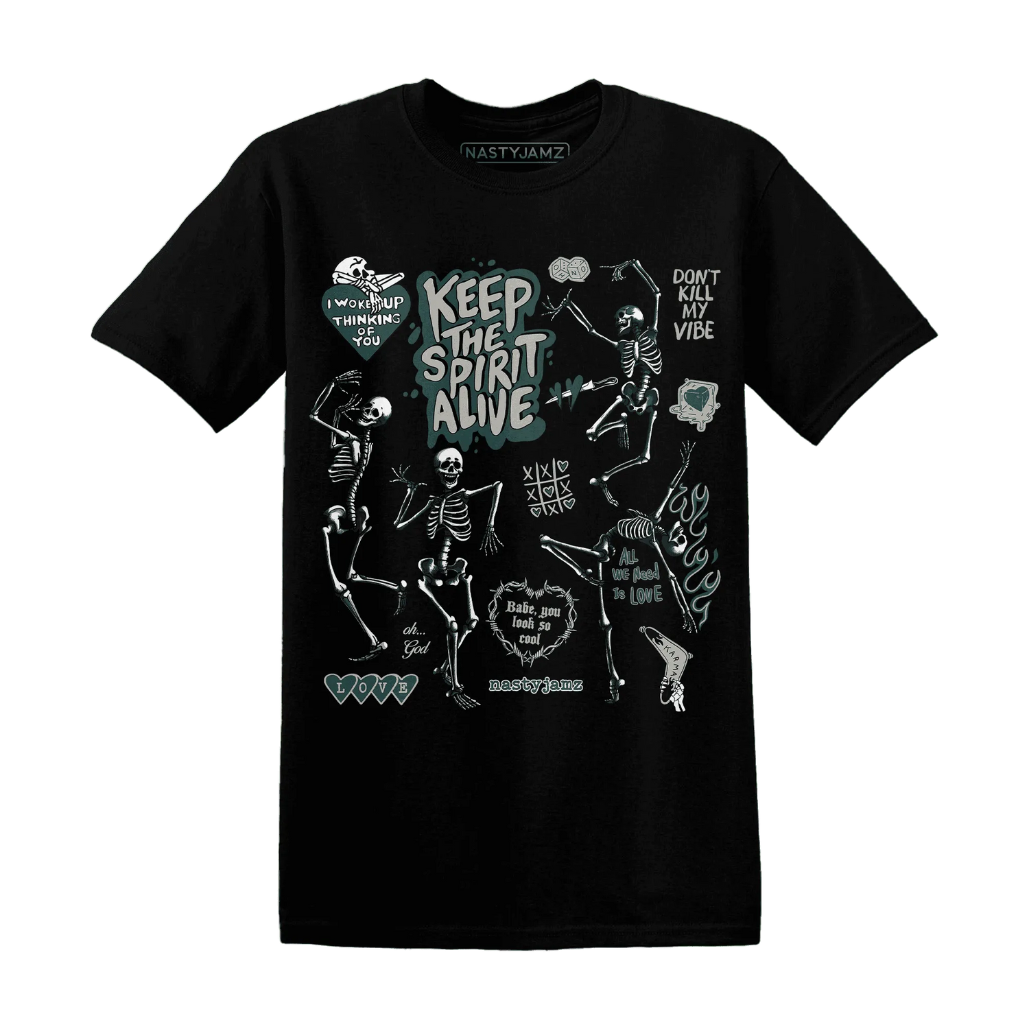Oxidized-Green-4s-NastyJamz-T-Shirt-Match-Keep-The-Spirit-Alive