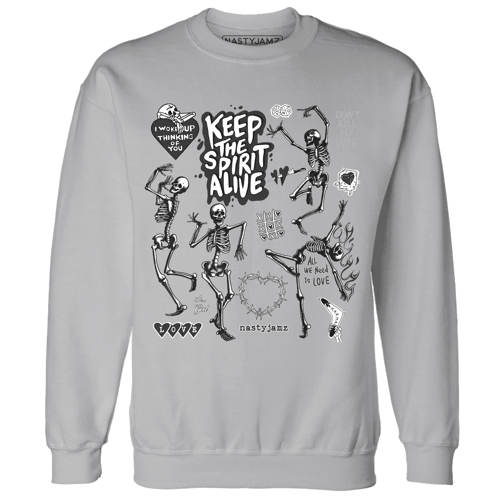 White-Thunder-4s-NastyJamz-Sweatshirt-Match-Keep-The-Spirit-Alive