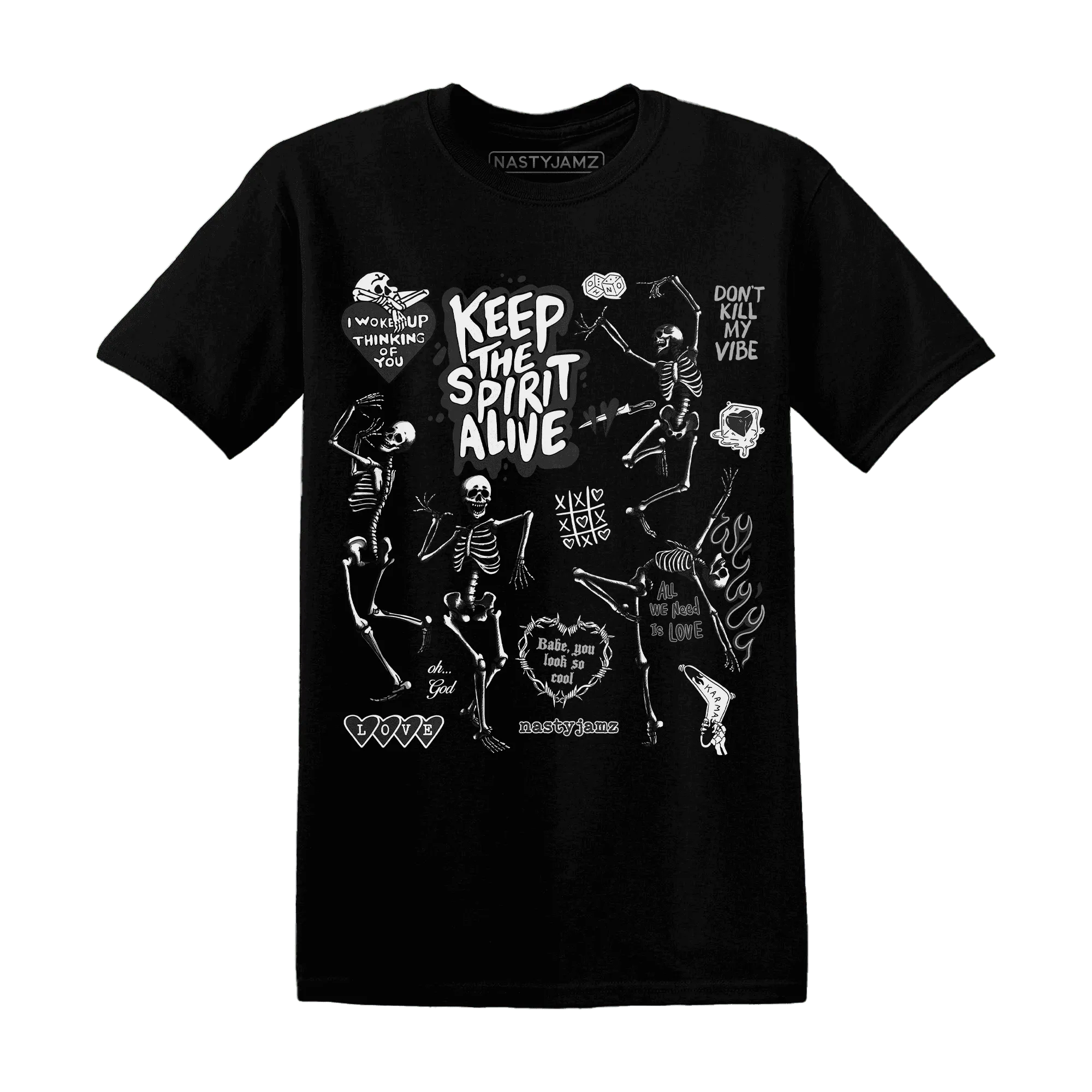 White-Thunder-4s-NastyJamz-T-Shirt-Match-Keep-The-Spirit-Alive