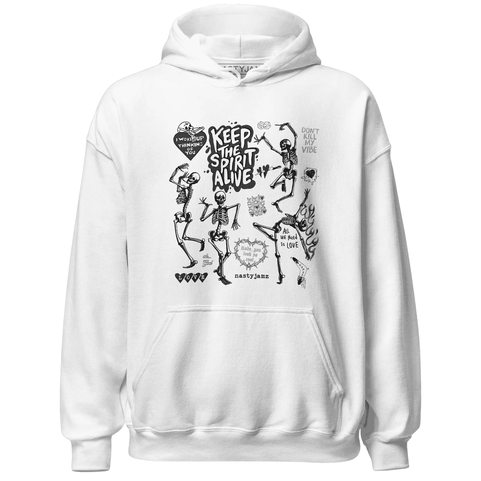 White-Thunder-4s-NastyJamz-Hoodie-Match-Keep-The-Spirit-Alive