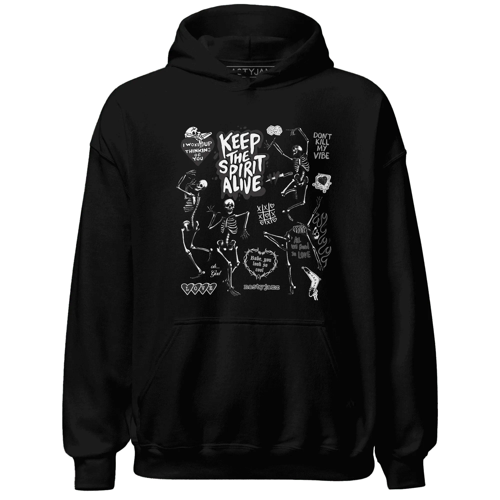 White-Thunder-4s-NastyJamz-Hoodie-Match-Keep-The-Spirit-Alive