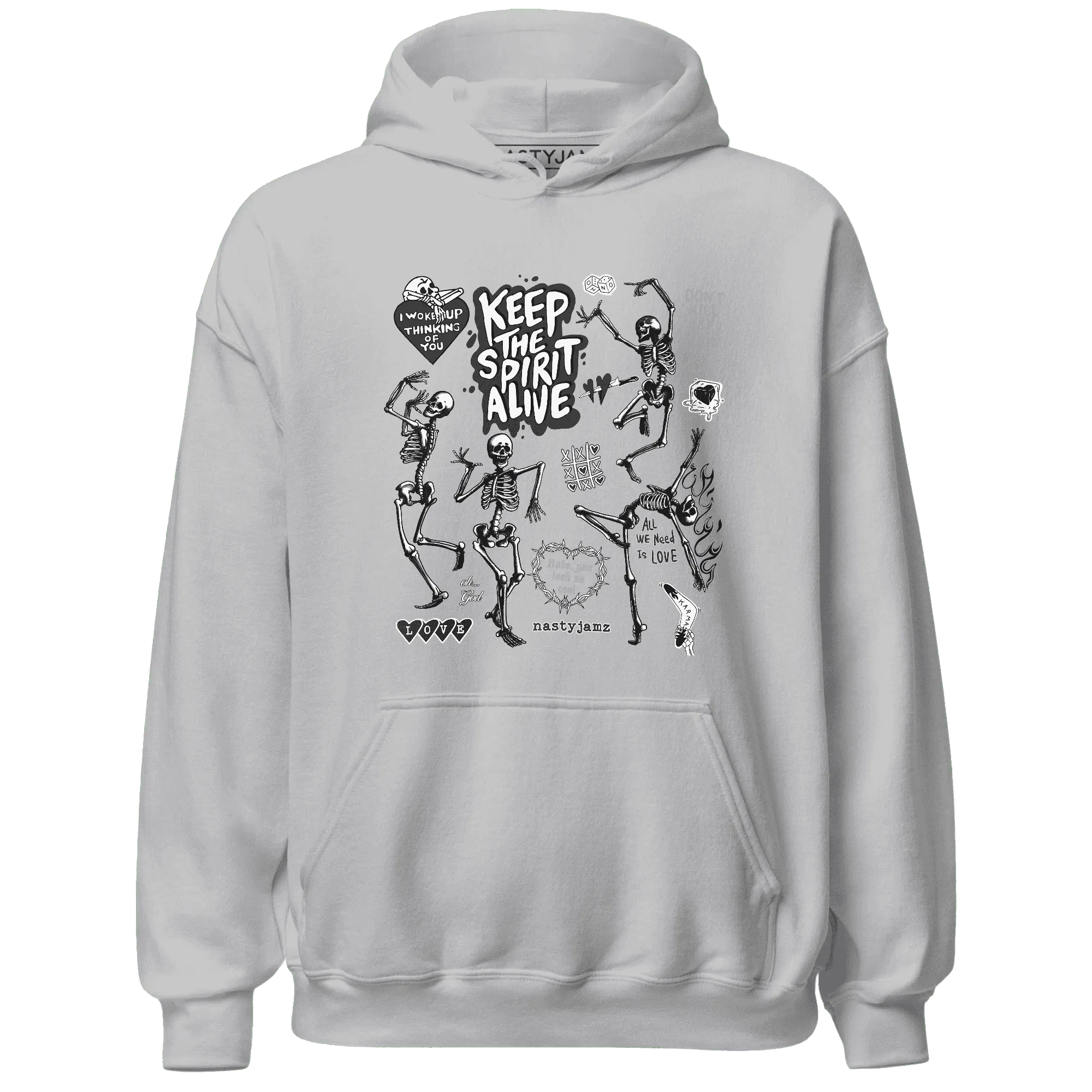 White-Thunder-4s-NastyJamz-Hoodie-Match-Keep-The-Spirit-Alive