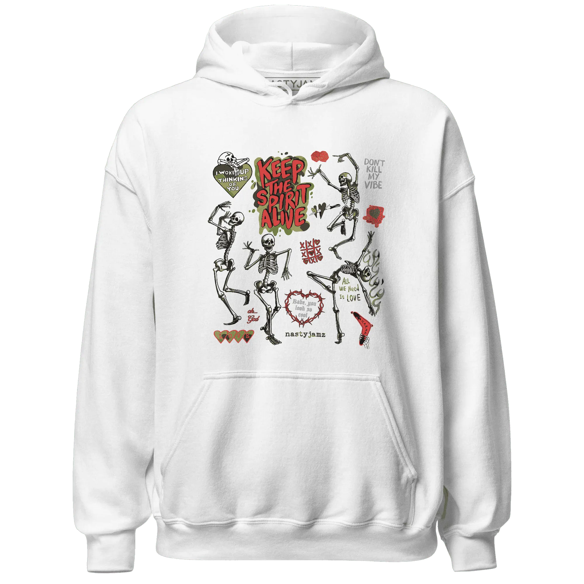 AM-90-Dark-Sage-Solar-Red-Hoodie-Match-Keep-The-Spirit-Alive