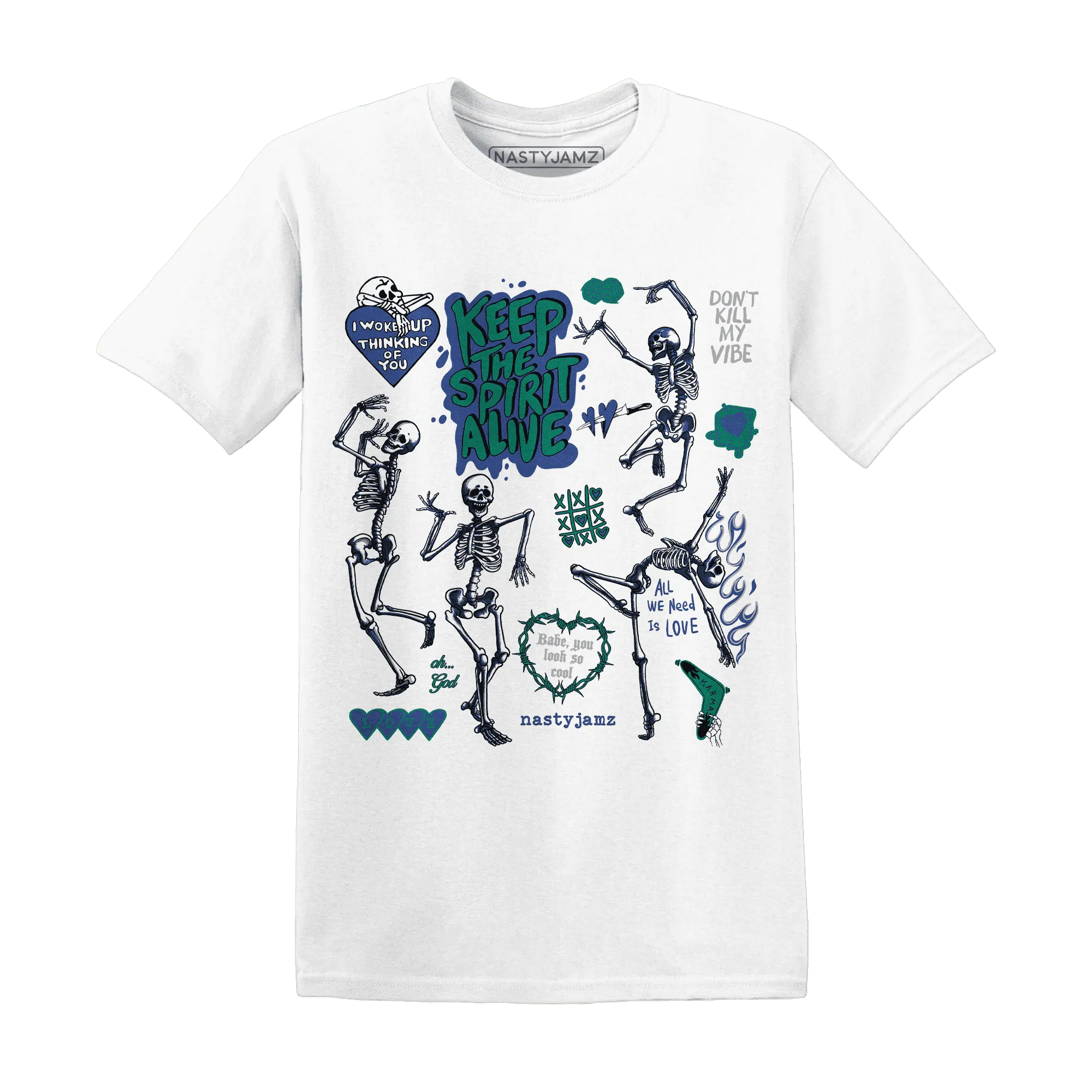 Dunk-Hyper-Royal-Malachite-T-Shirt-Match-Keep-The-Spirit-Alive