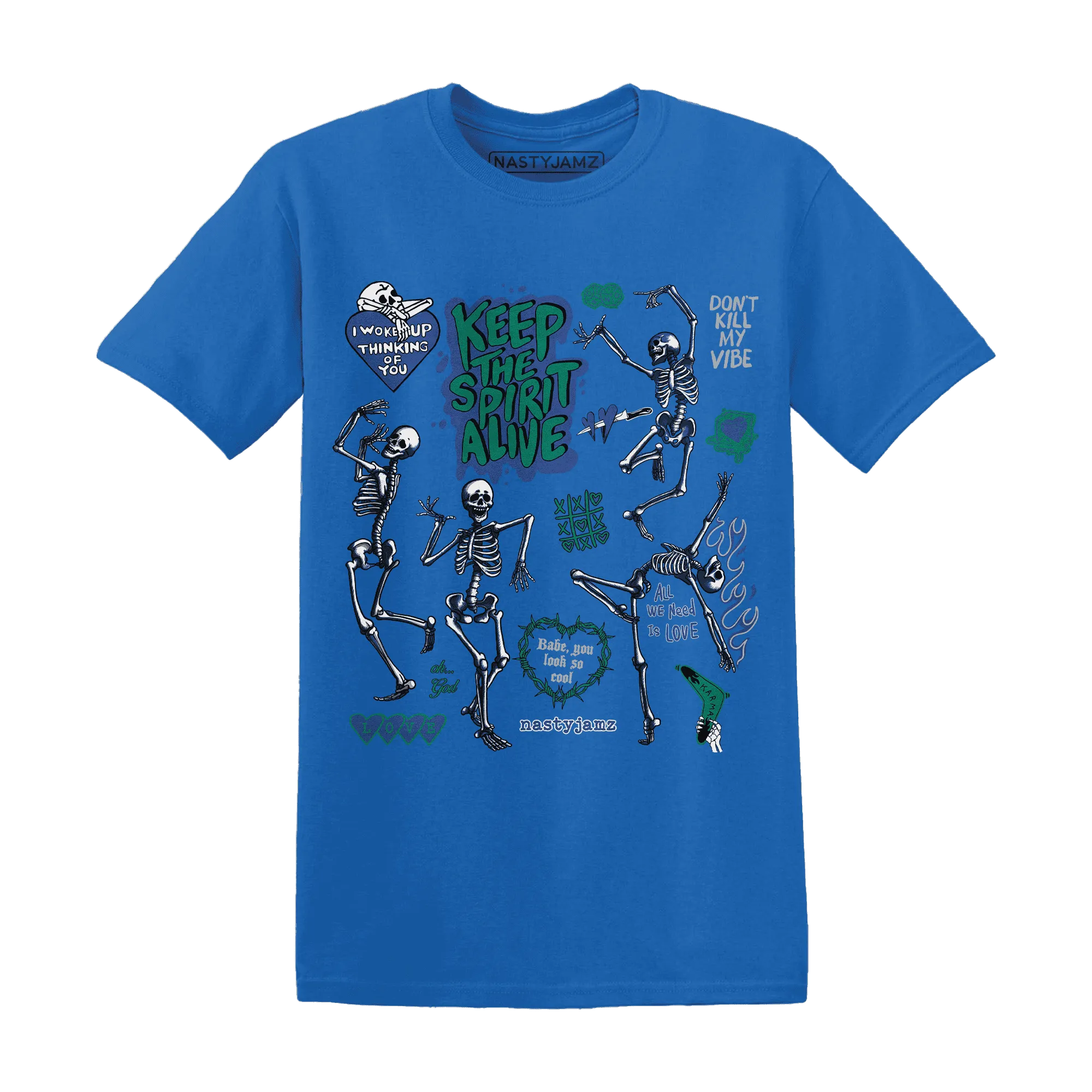 Dunk-Hyper-Royal-Malachite-T-Shirt-Match-Keep-The-Spirit-Alive