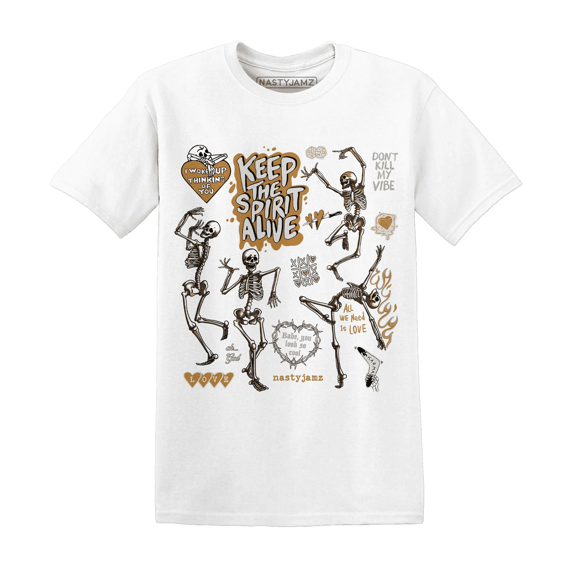 Dunk-Low-Retro-Wheat-Orange-T-Shirt-Match-Keep-The-Spirit-Alive