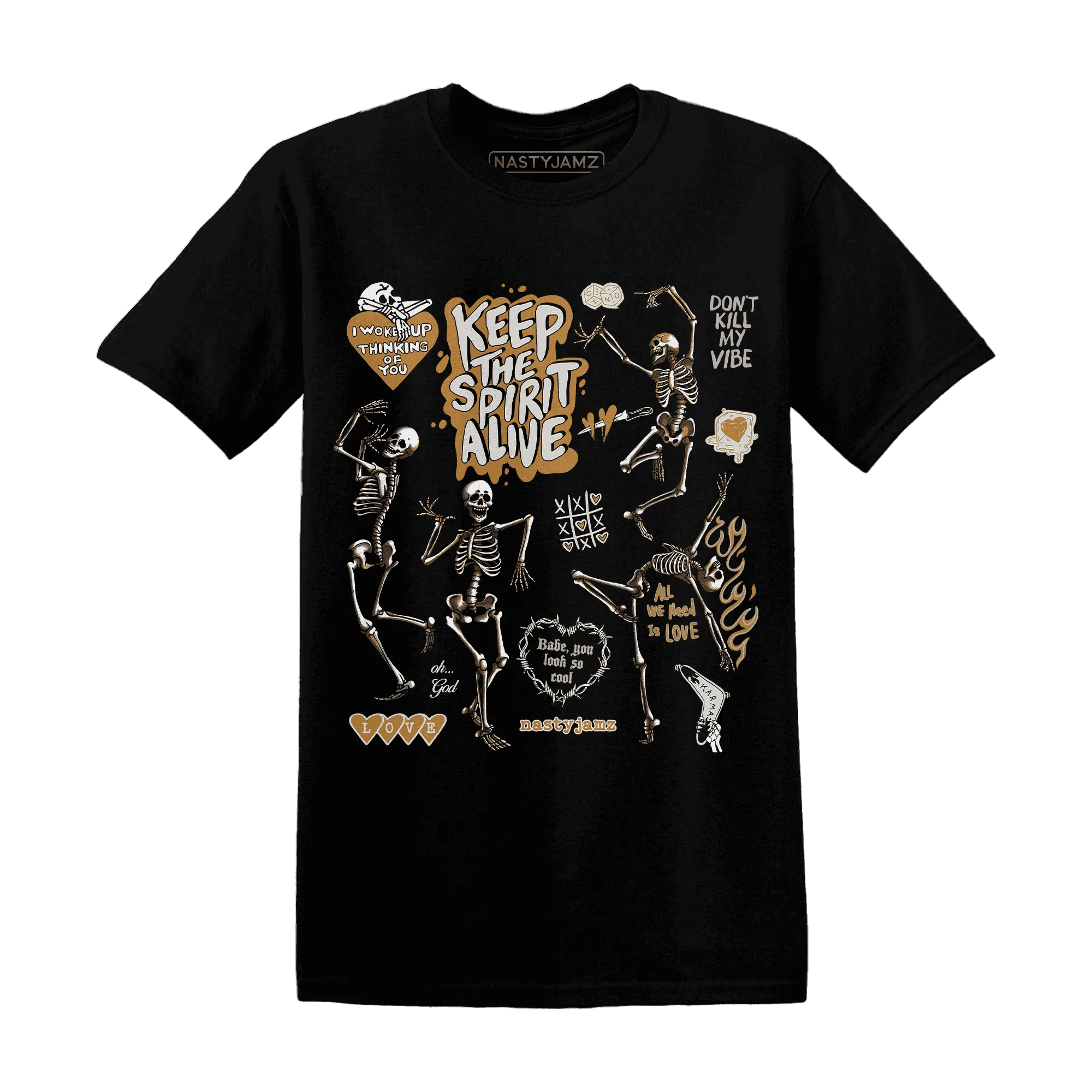 Dunk-Low-Retro-Wheat-Orange-T-Shirt-Match-Keep-The-Spirit-Alive