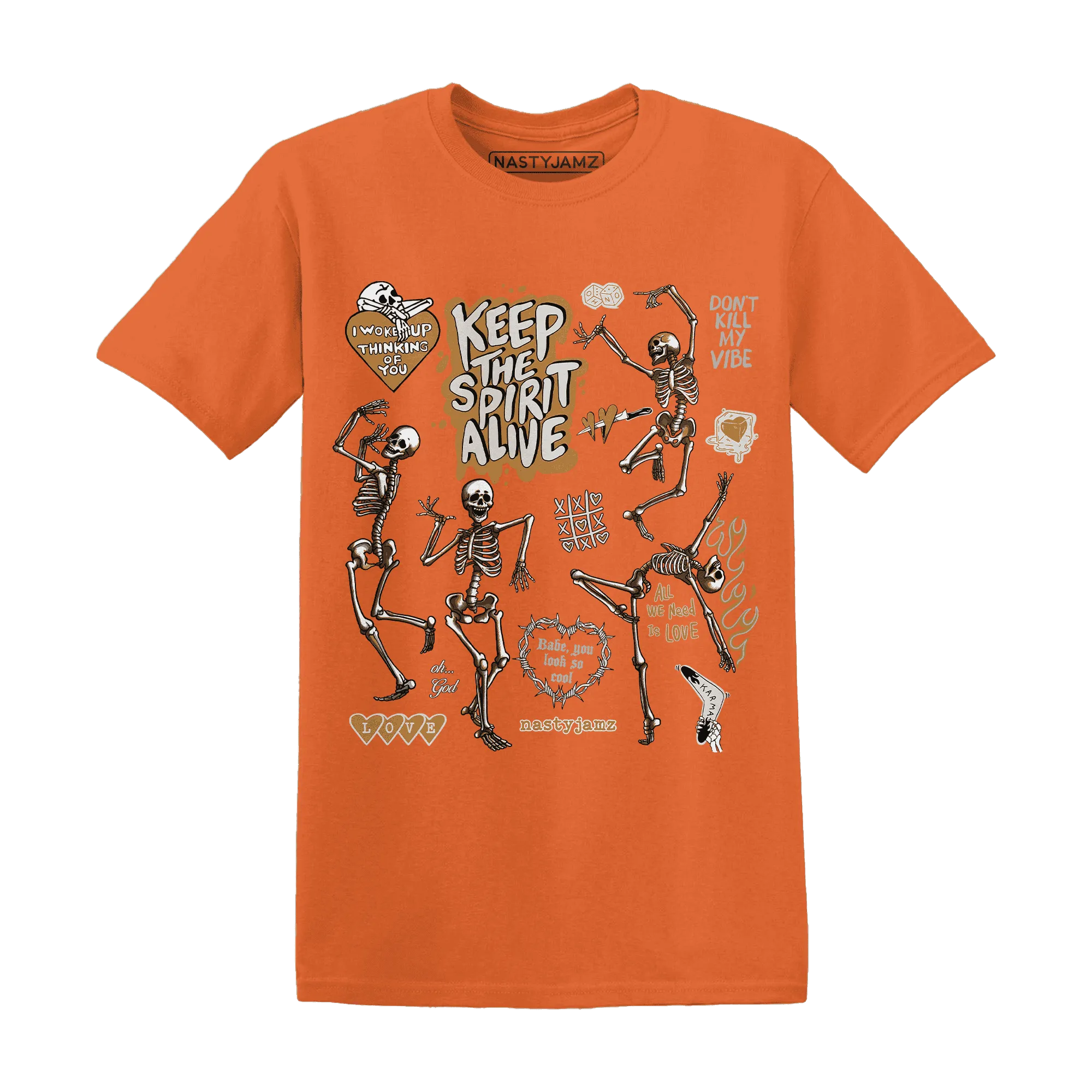 Dunk-Low-Retro-Wheat-Orange-T-Shirt-Match-Keep-The-Spirit-Alive