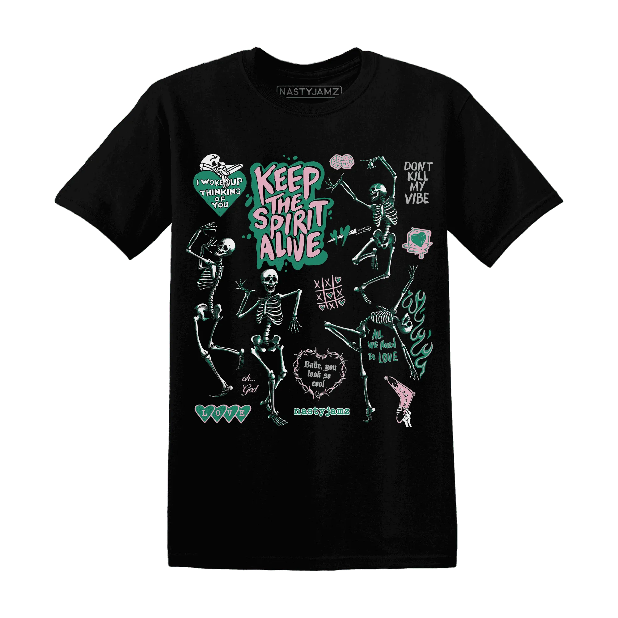 Dunk-Pink-Malachite-Medium-Soft-Low-Sail-NastyJamz-T-Shirt-Match-Keep-The-Spirit-Alive