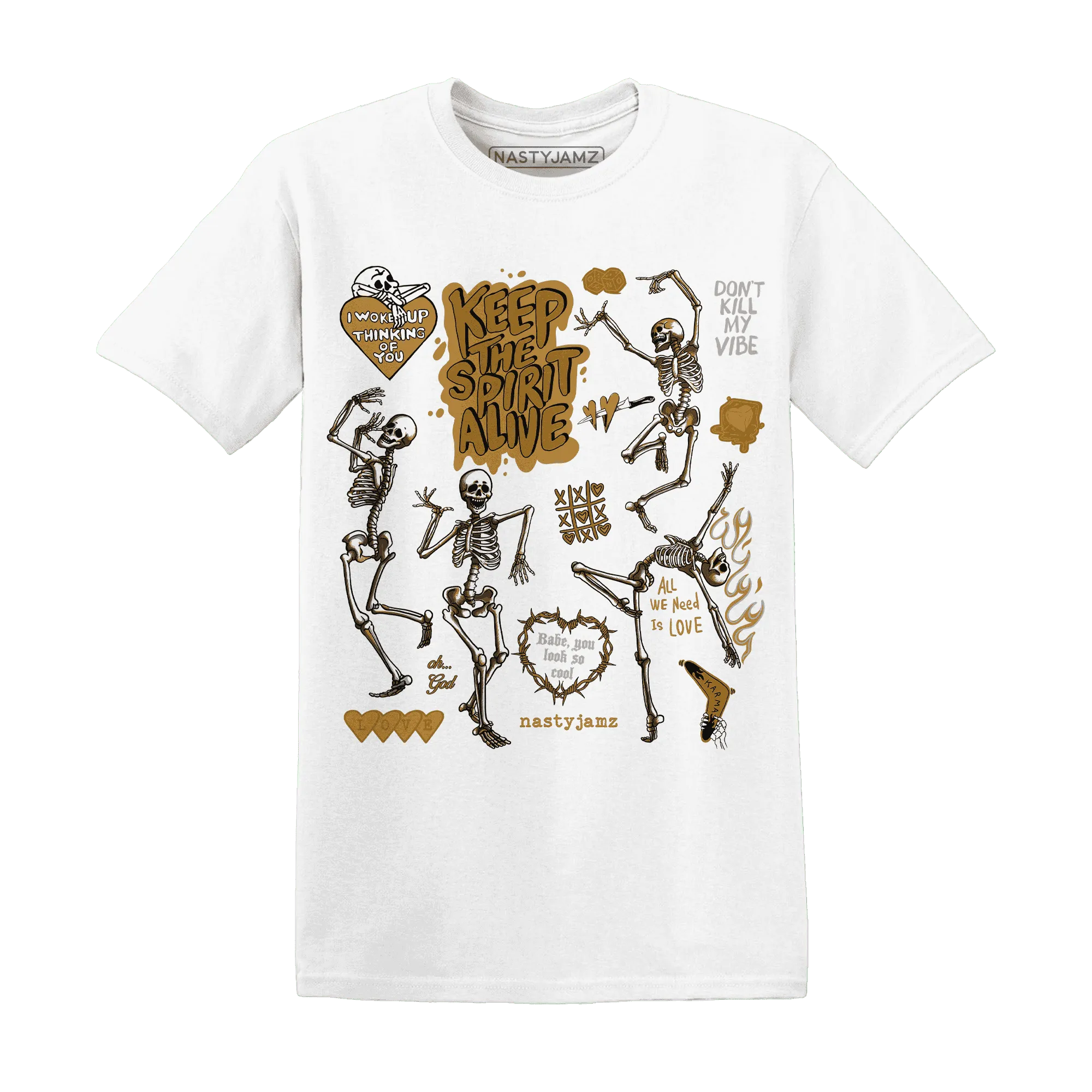 Wheat-13s-NastyJamz-T-Shirt-Match-Keep-The-Spirit-Alive