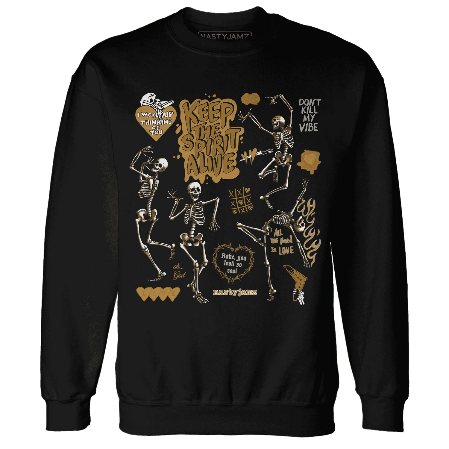 Wheat-13s-NastyJamz-Sweatshirt-Match-Keep-The-Spirit-Alive