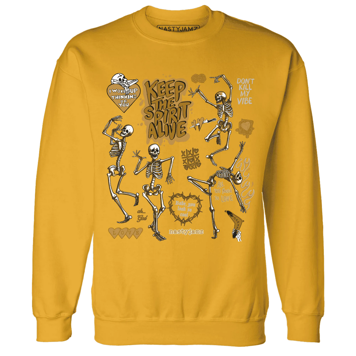 Wheat-13s-NastyJamz-Sweatshirt-Match-Keep-The-Spirit-Alive