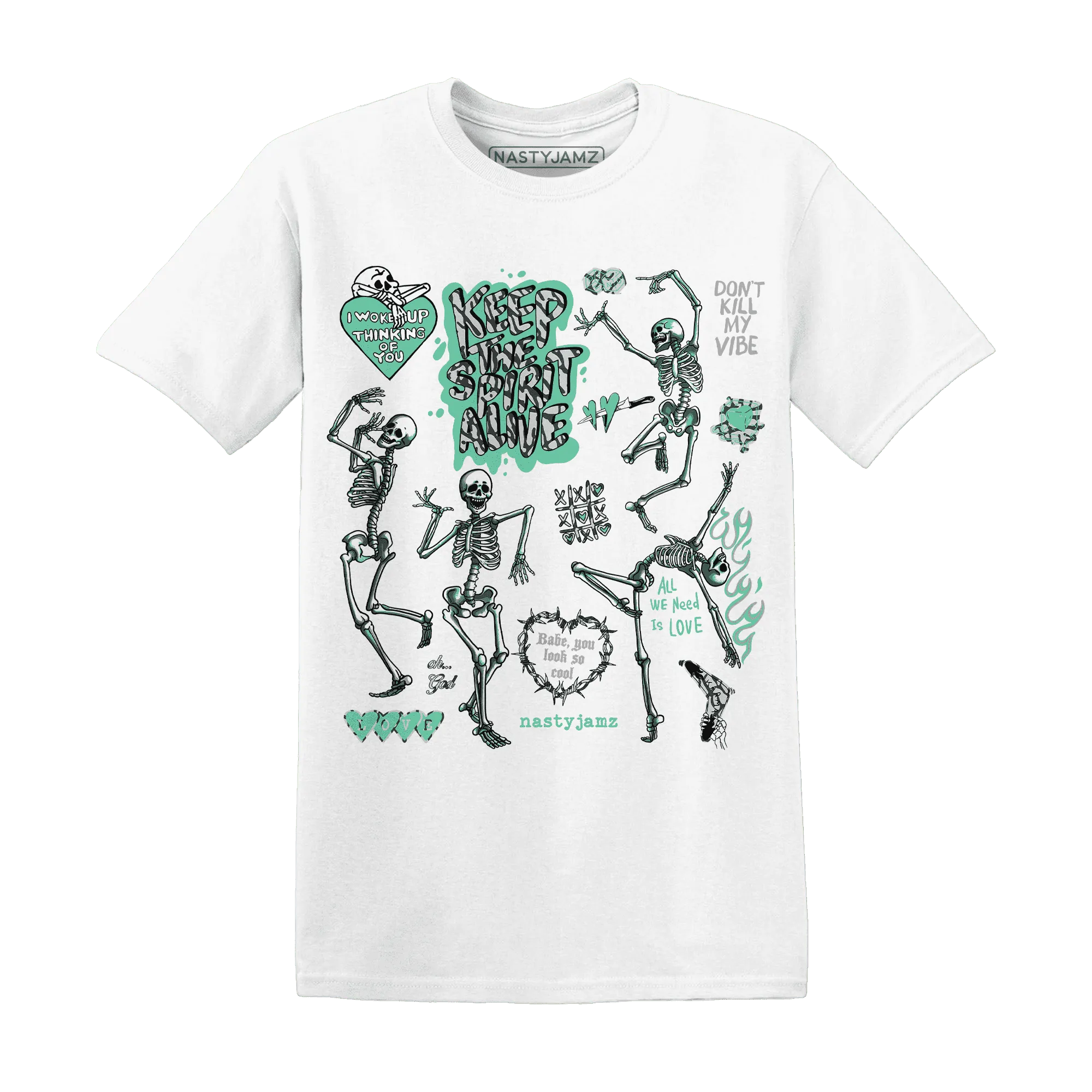 Green-Glow-3s-NastyJamz-T-Shirt-Match-Keep-The-Spirit-Alive
