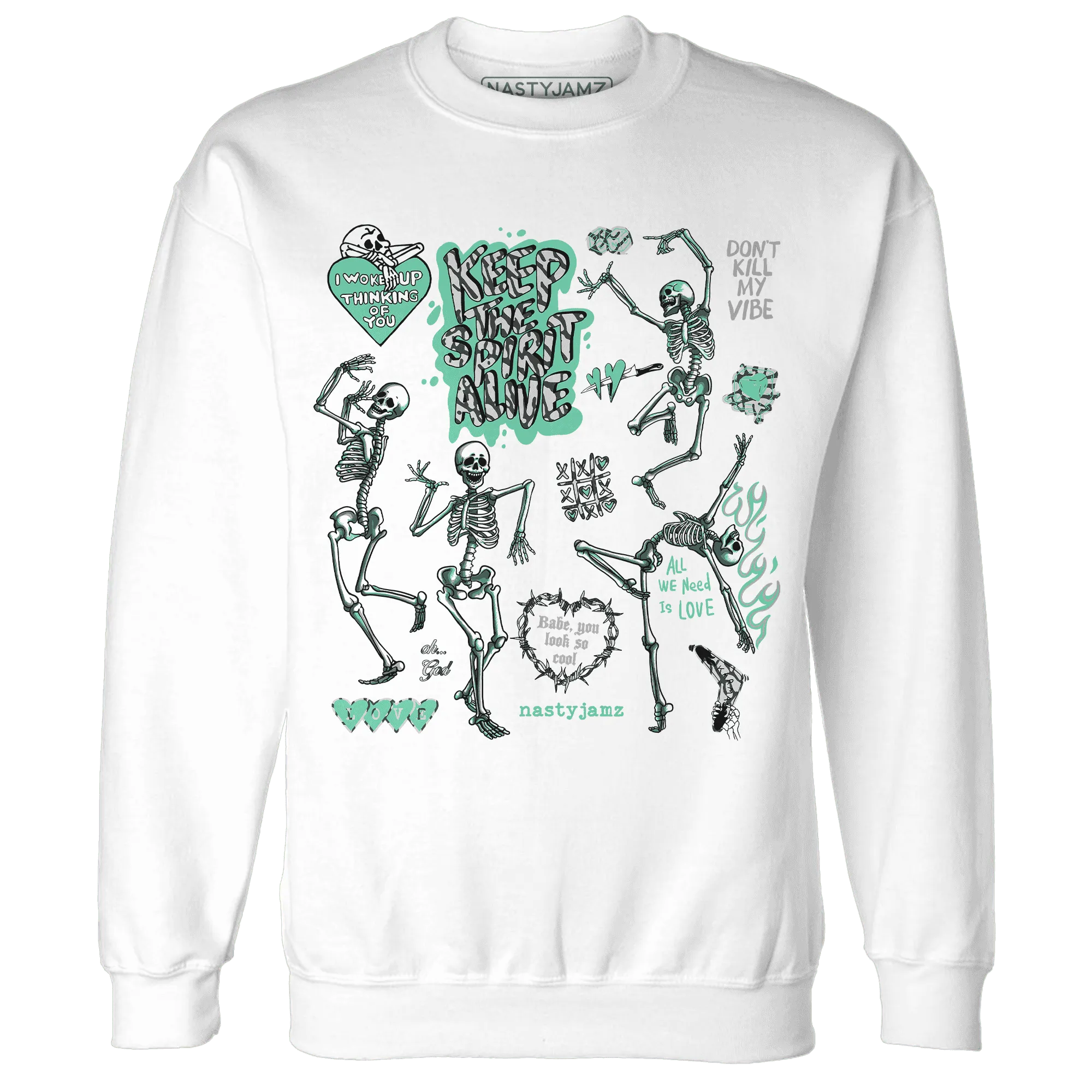 Green-Glow-3s-NastyJamz-Sweatshirt-Match-Keep-The-Spirit-Alive