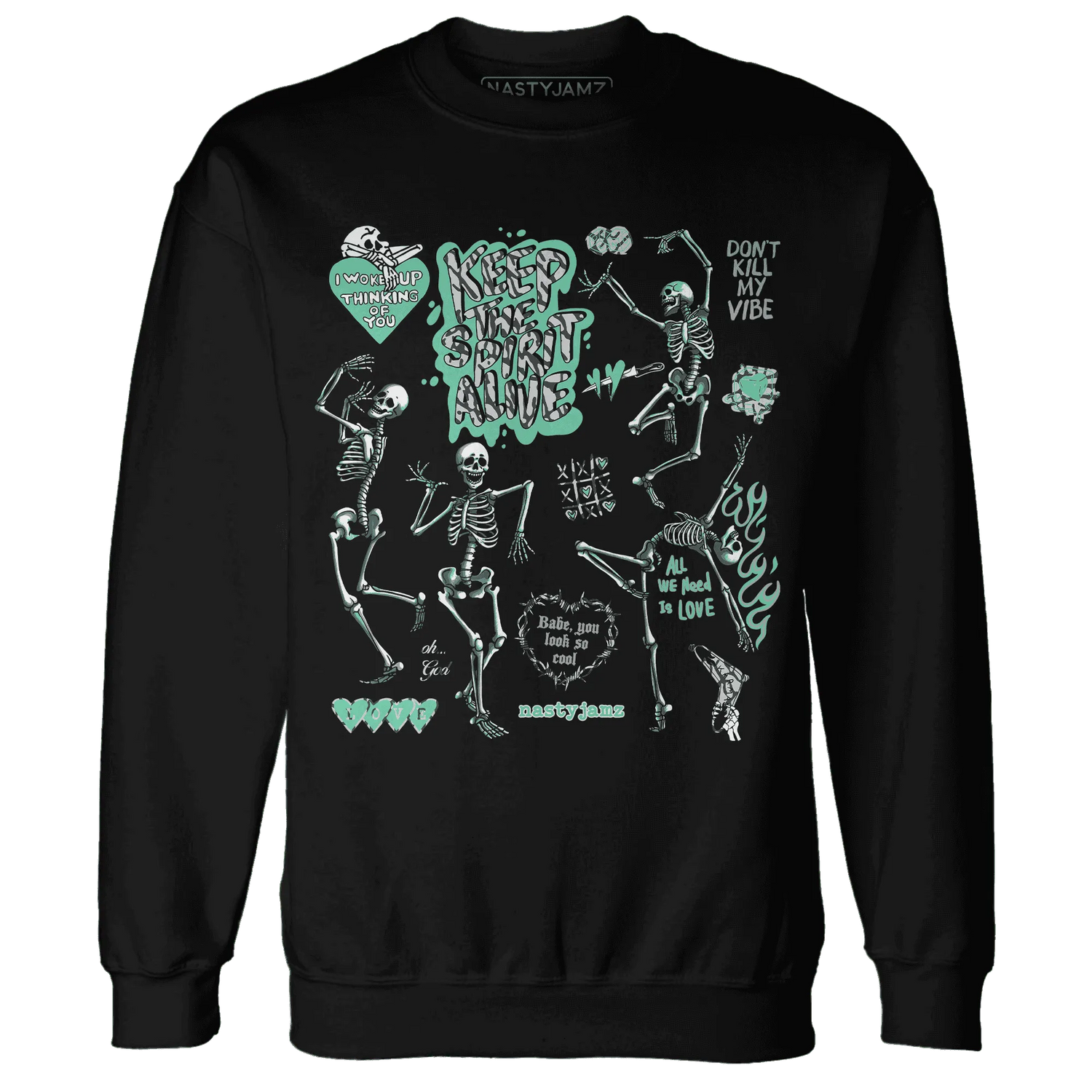 Green-Glow-3s-NastyJamz-Sweatshirt-Match-Keep-The-Spirit-Alive