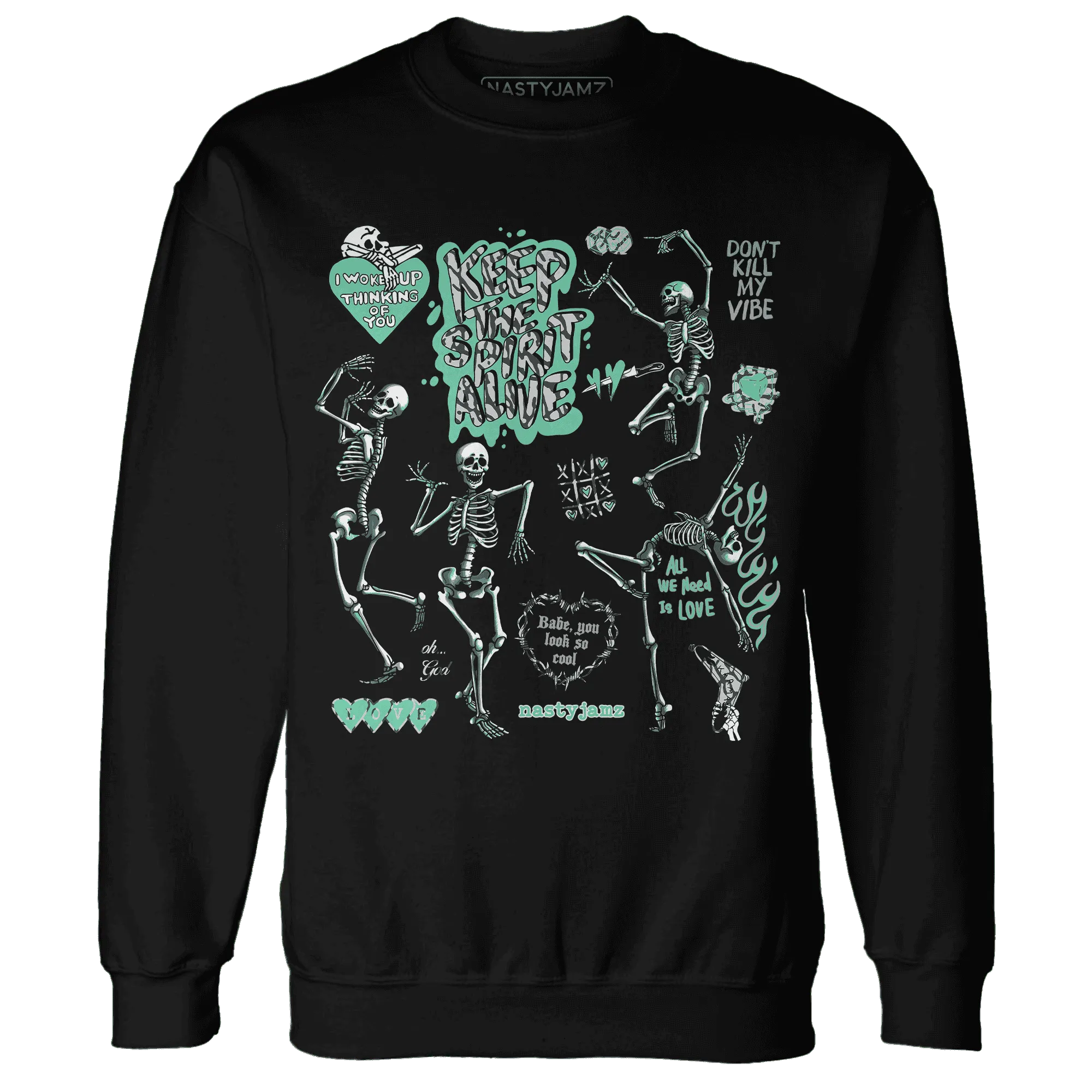 Green-Glow-3s-NastyJamz-Sweatshirt-Match-Keep-The-Spirit-Alive