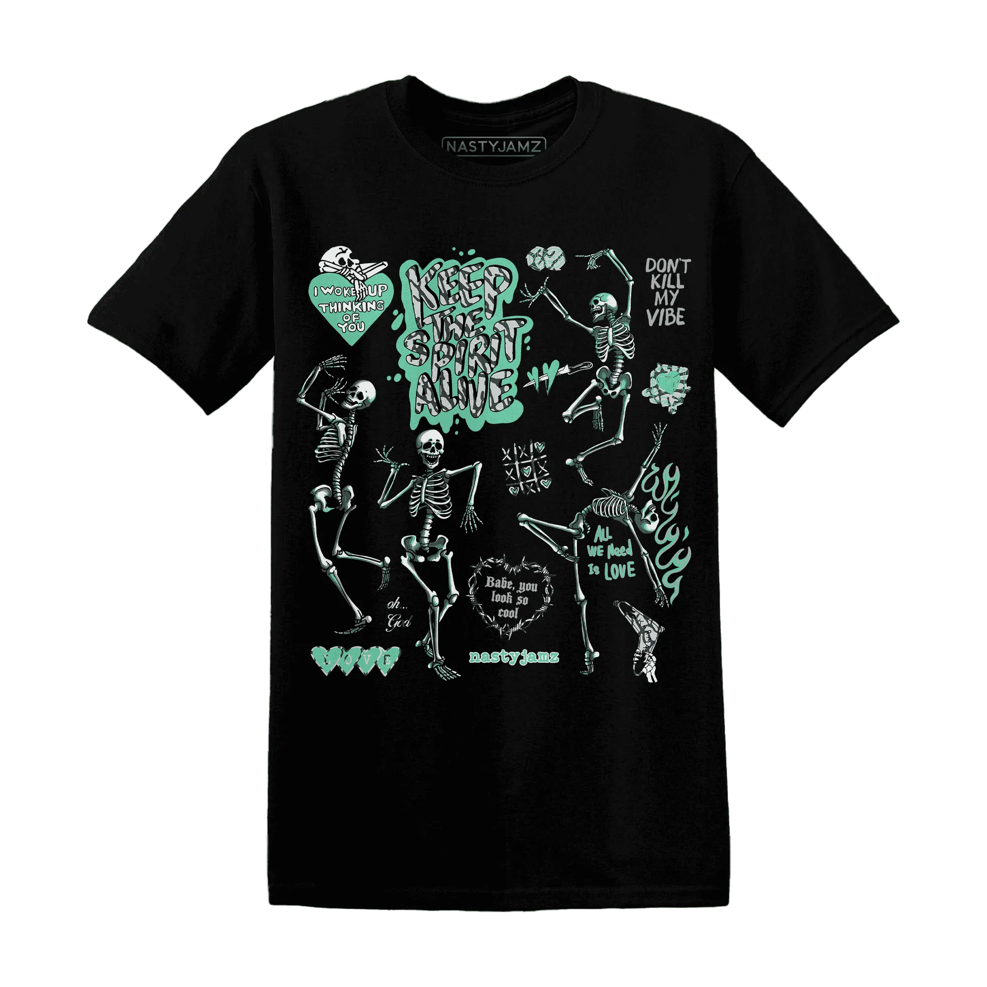 Green-Glow-3s-NastyJamz-T-Shirt-Match-Keep-The-Spirit-Alive