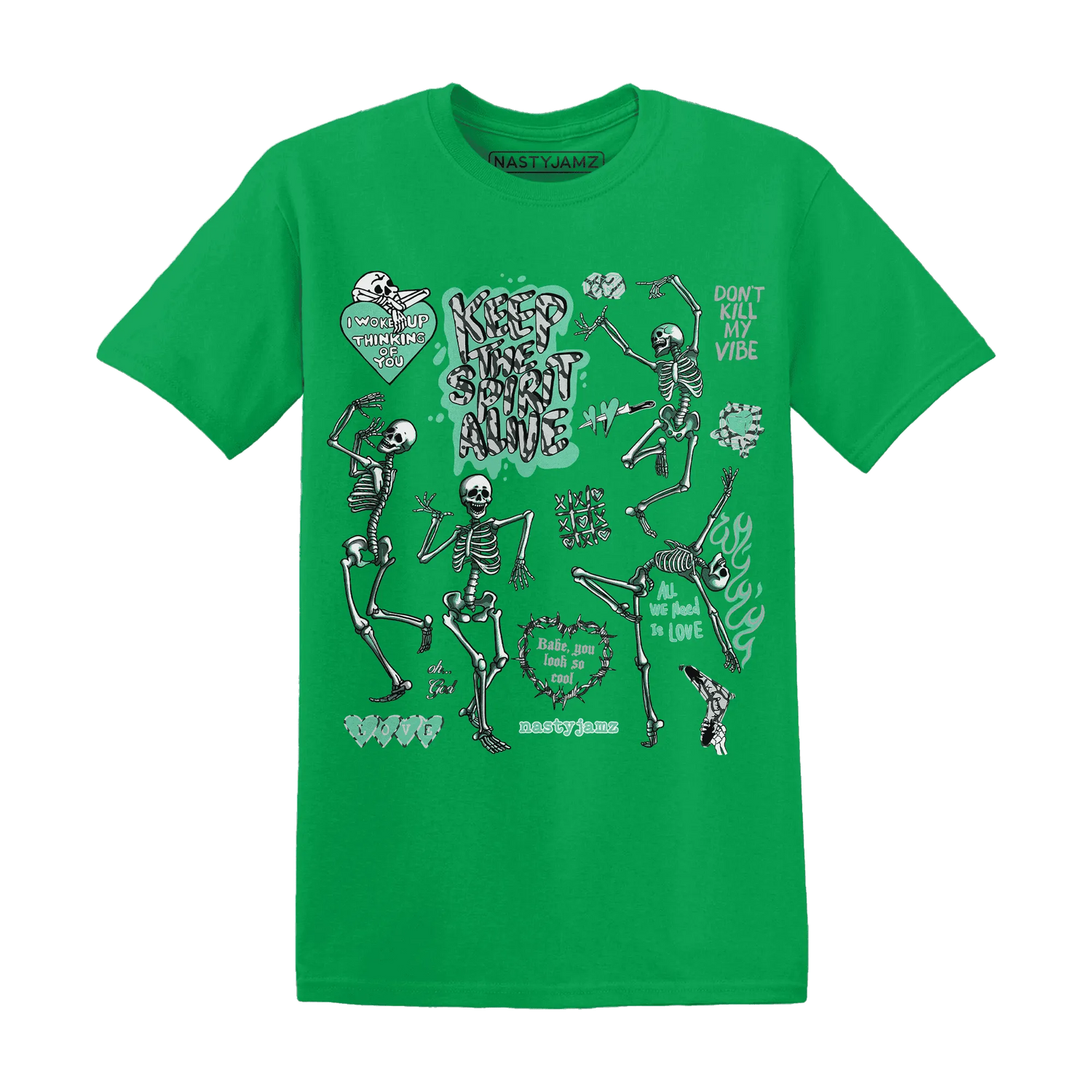 Green-Glow-3s-NastyJamz-T-Shirt-Match-Keep-The-Spirit-Alive