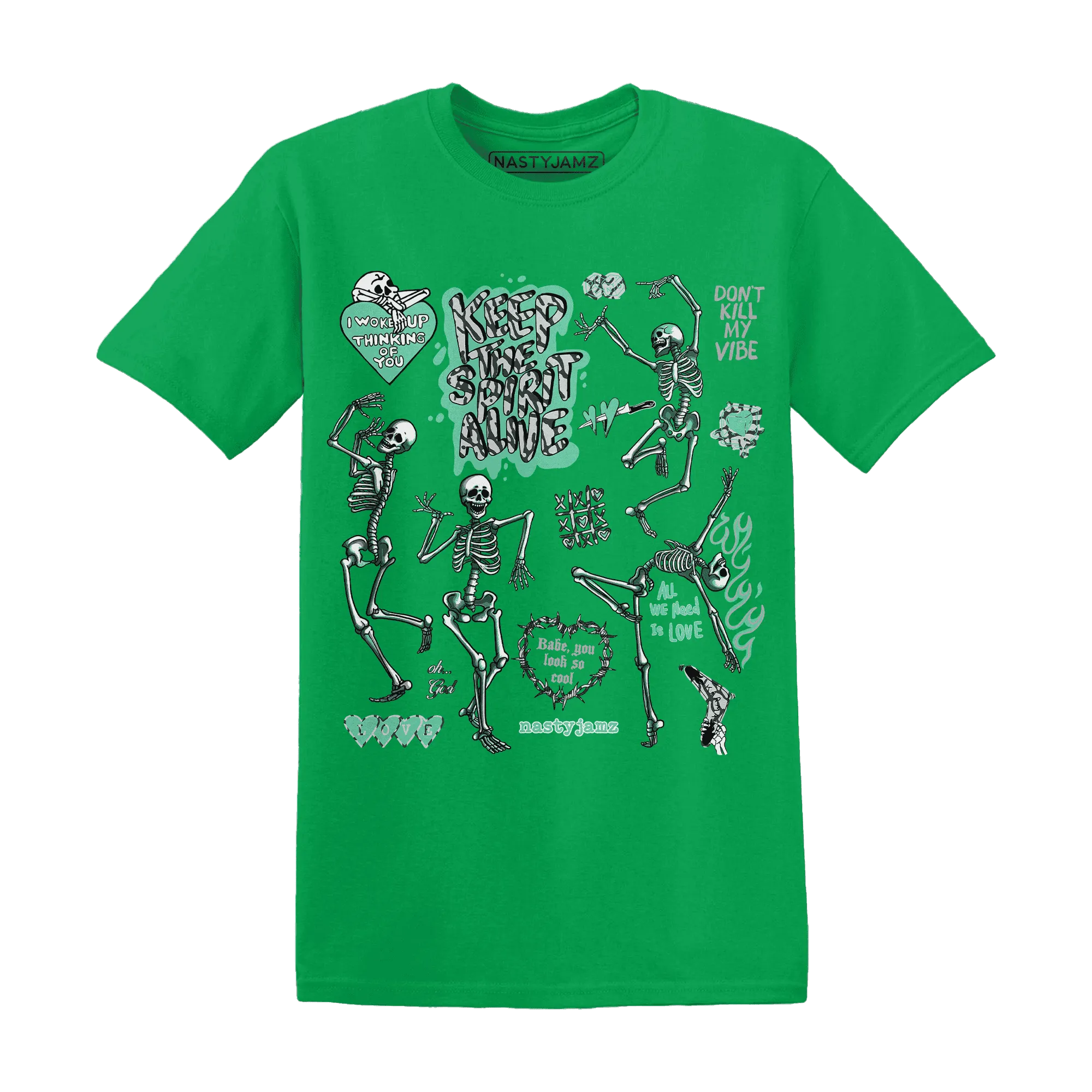 Green-Glow-3s-NastyJamz-T-Shirt-Match-Keep-The-Spirit-Alive