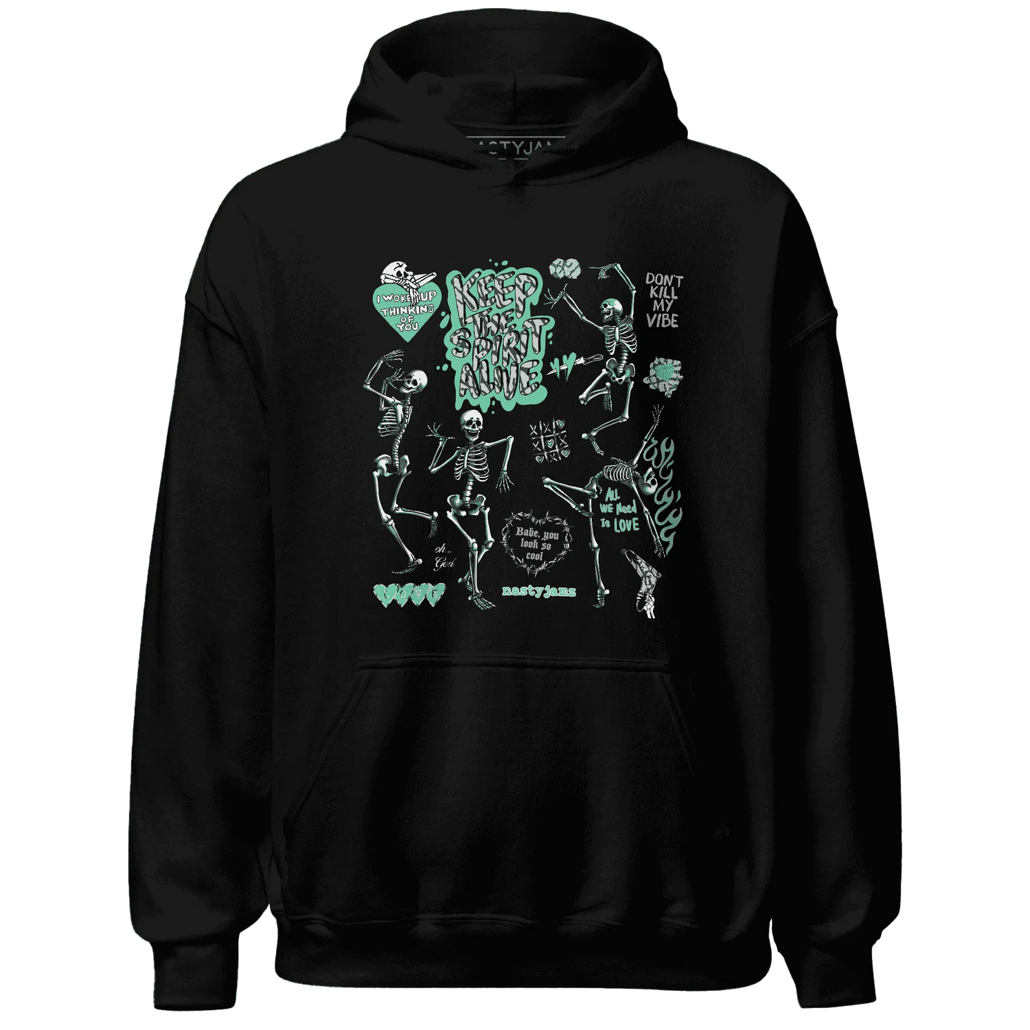 Green-Glow-3s-NastyJamz-Hoodie-Match-Keep-The-Spirit-Alive
