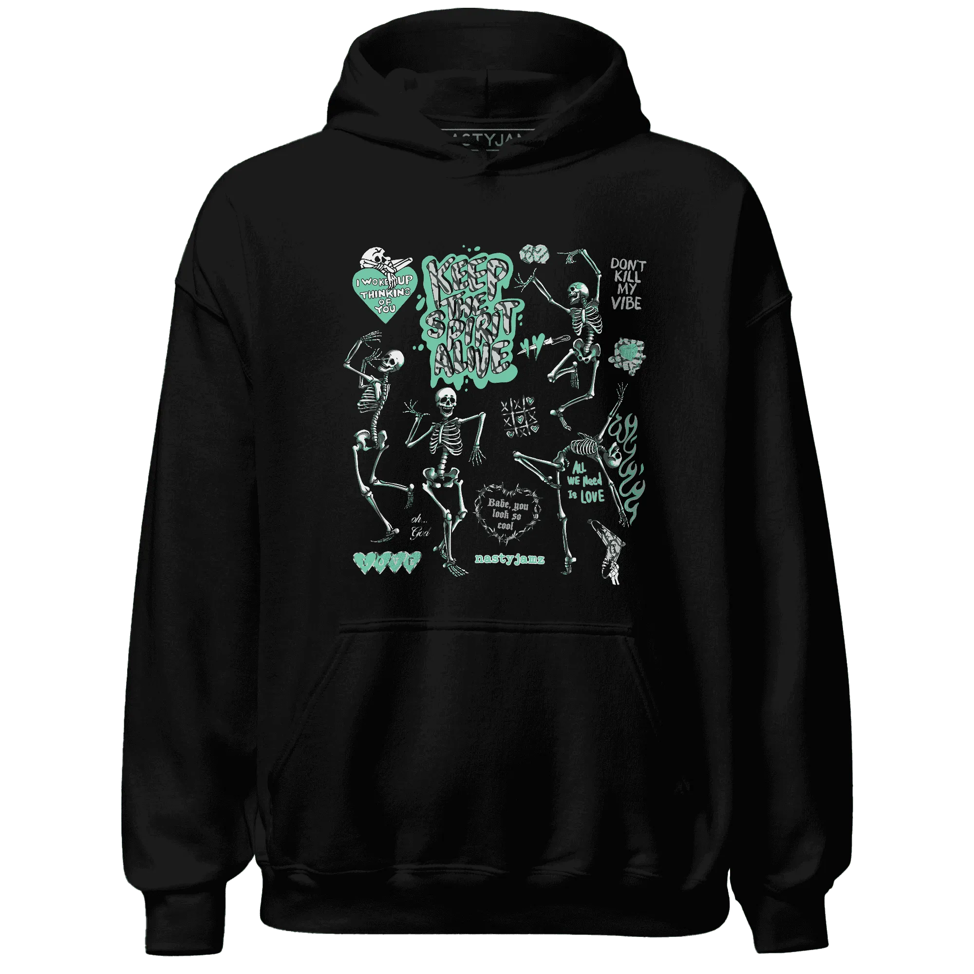 Green-Glow-3s-NastyJamz-Hoodie-Match-Keep-The-Spirit-Alive