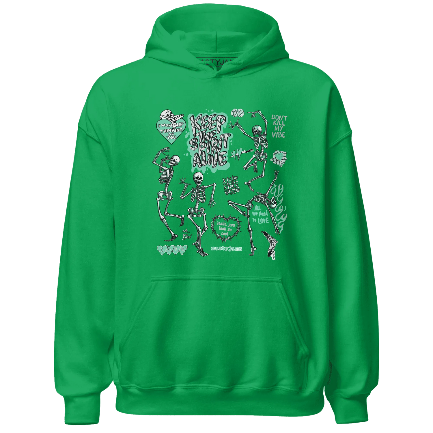 Green-Glow-3s-NastyJamz-Hoodie-Match-Keep-The-Spirit-Alive