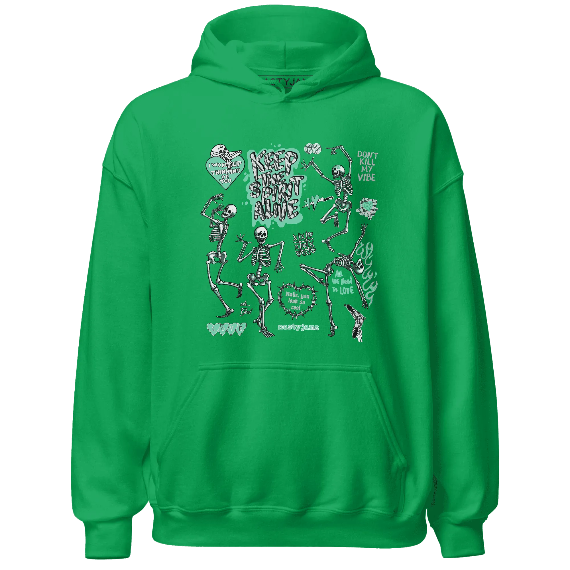 Green-Glow-3s-NastyJamz-Hoodie-Match-Keep-The-Spirit-Alive