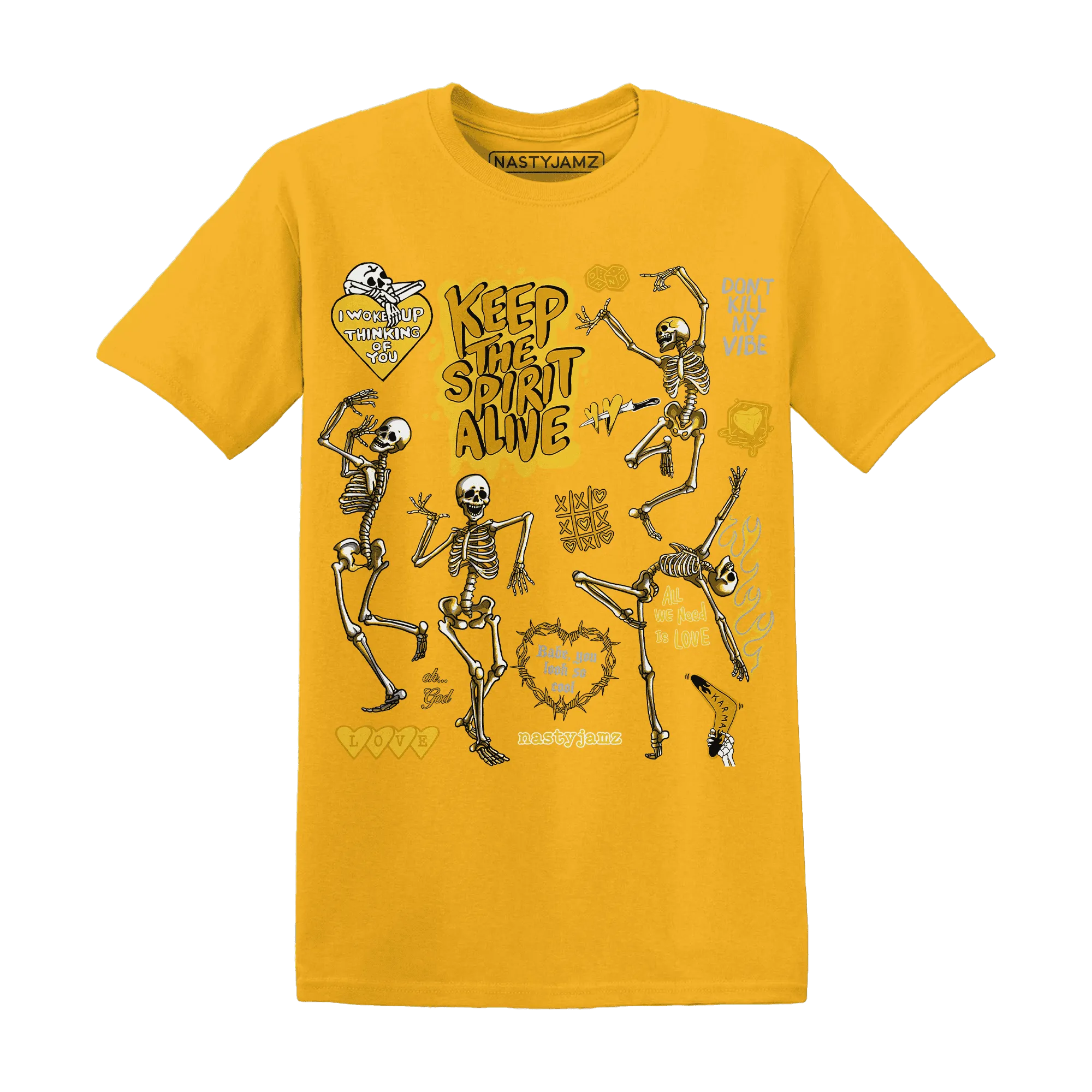 Yellow-Ochre-6s-NastyJamz-T-Shirt-Match-Keep-The-Spirit-Alive