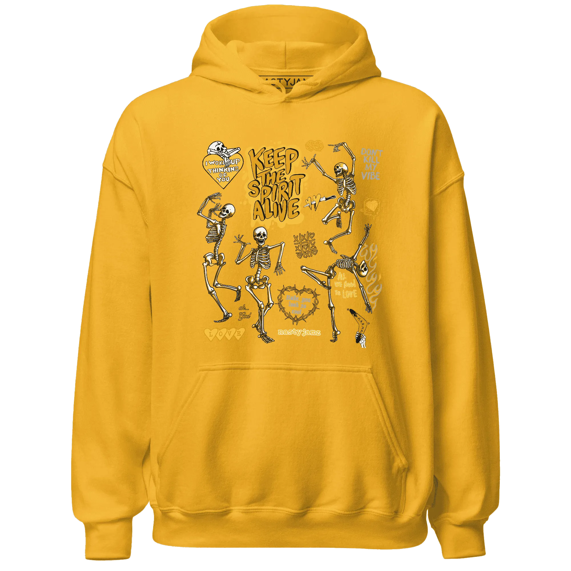 Yellow-Ochre-6s-NastyJamz-Hoodie-Match-Keep-The-Spirit-Alive