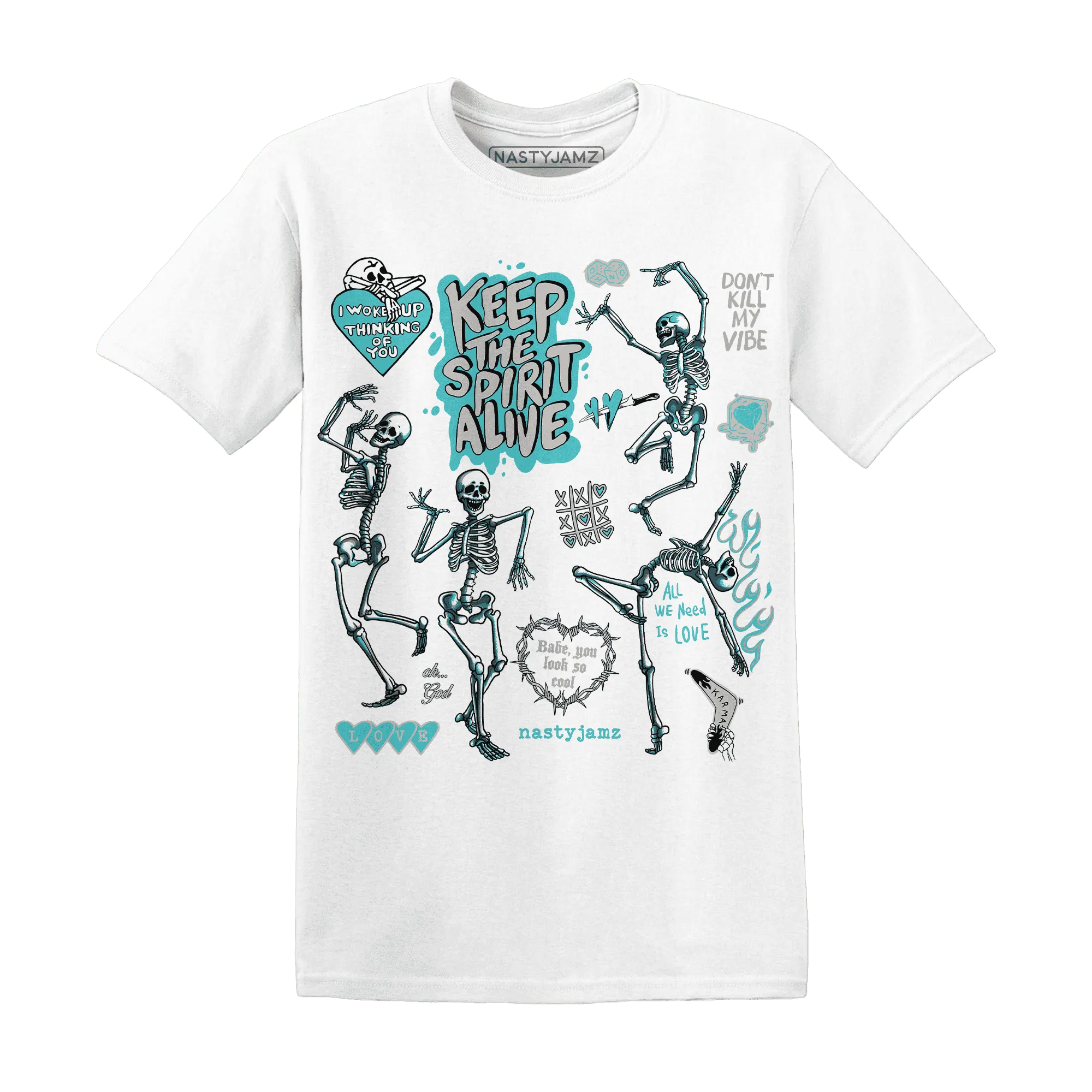 NBL-Cyan-Burst-9060-NastyJamz-T-Shirt-Match-Keep-The-Spirit-Alive