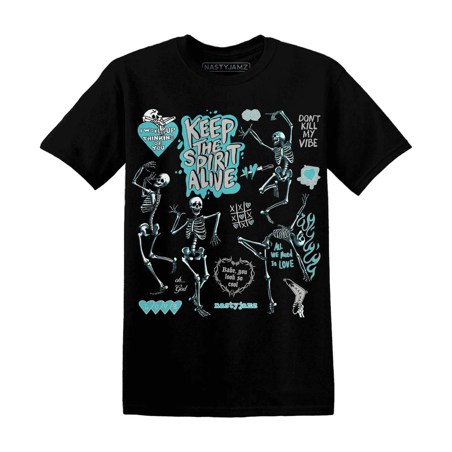 NBL-Cyan-Burst-9060-NastyJamz-T-Shirt-Match-Keep-The-Spirit-Alive