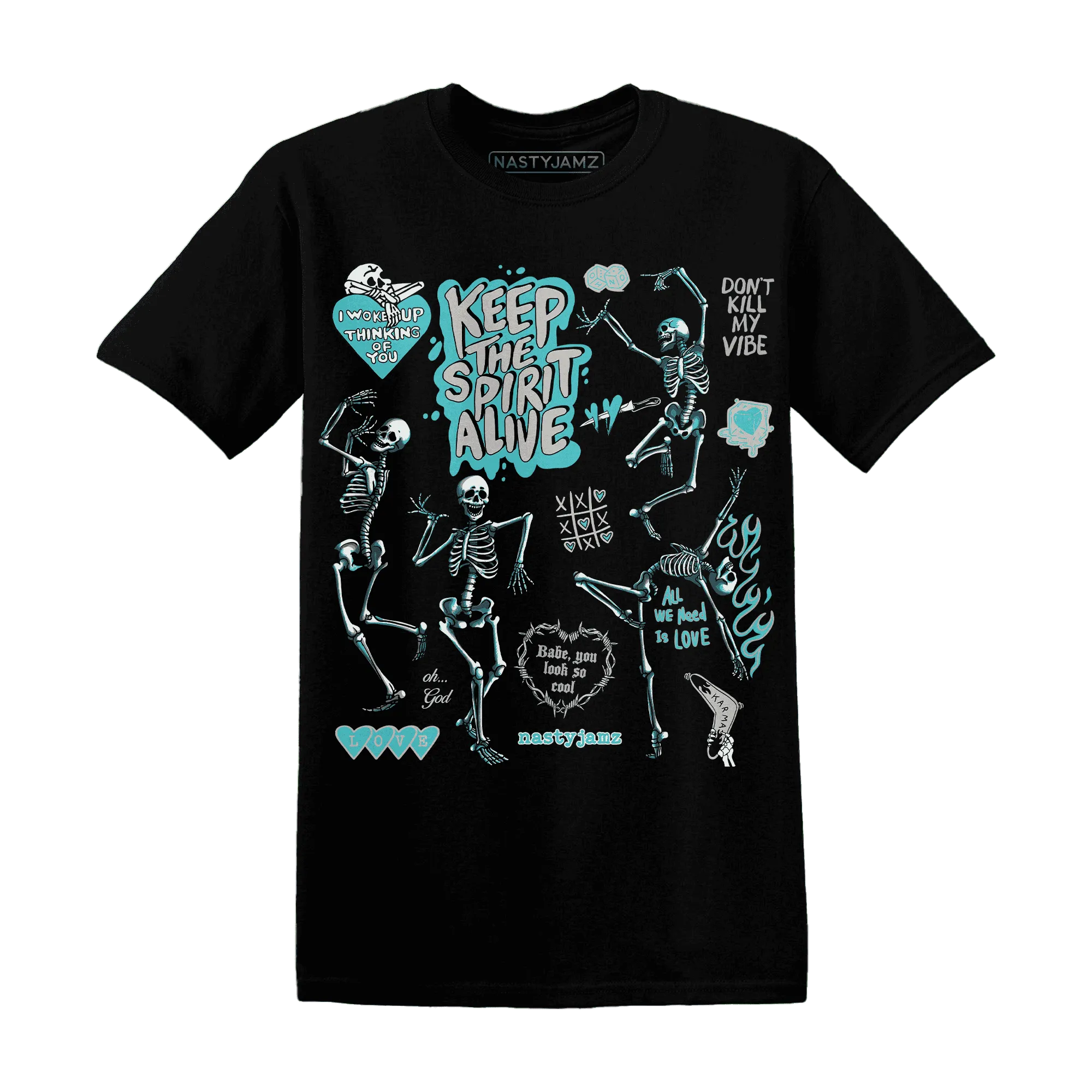 NBL-Cyan-Burst-9060-NastyJamz-T-Shirt-Match-Keep-The-Spirit-Alive